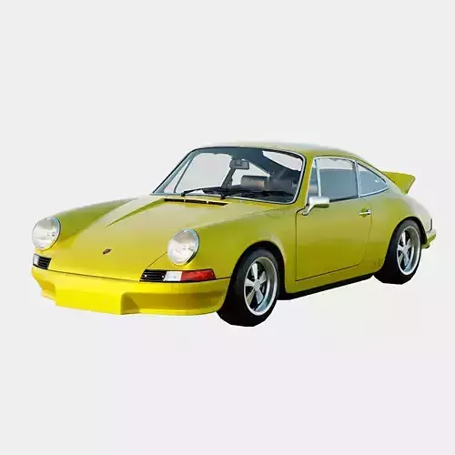 Porsche 911 Carrera RS 2-7 Lightweight 1973 No Livery Low-poly 3D model