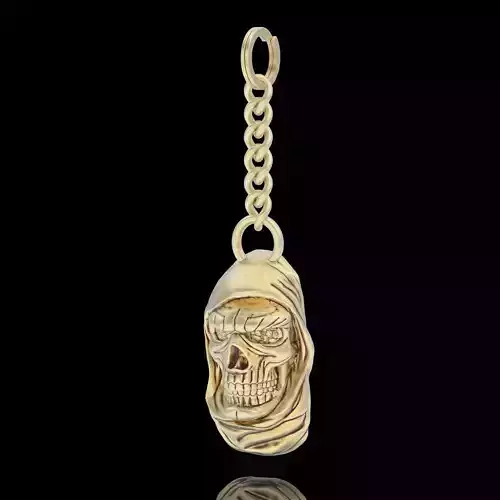 skeleton with hoodie key holder jewelry printable 3d model