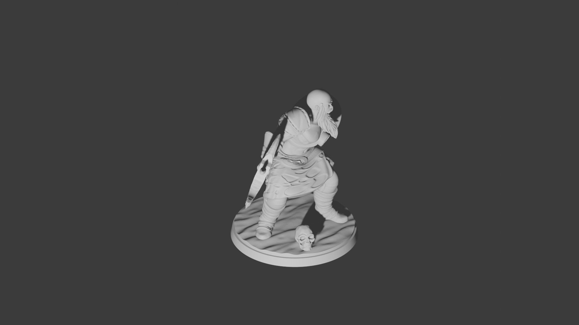 KRATOS OLD DND CUSTOM MINIATURE GOD OF WAR RAGNAROK 3D print model_1