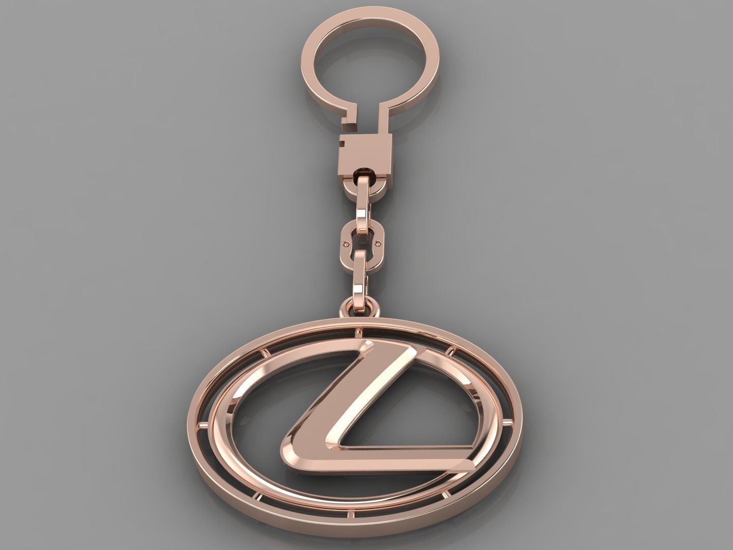 Lexus keychain bl0002 3D print model_2