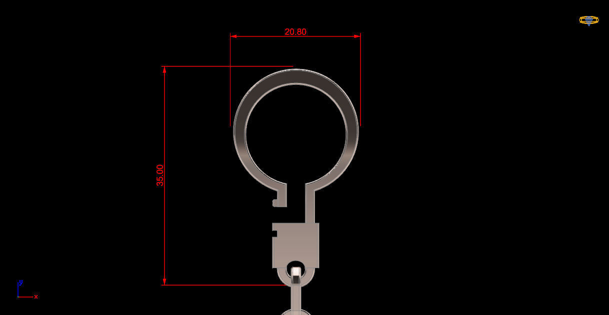 Lexus keychain bl0002 3D print model_4