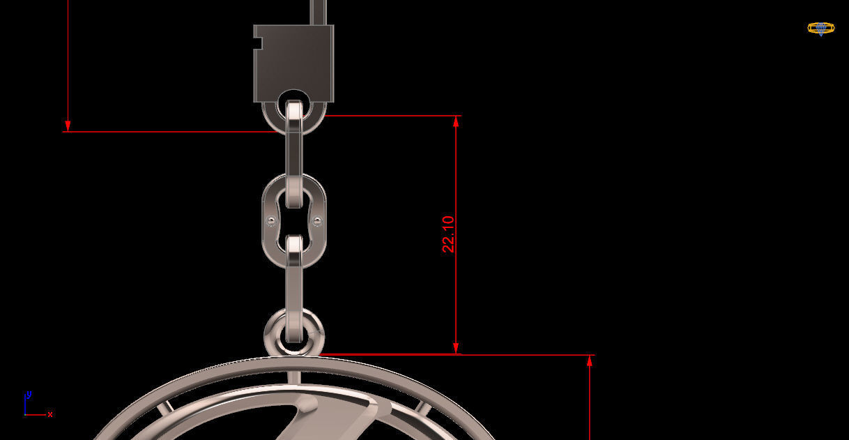Lexus keychain bl0002 3D print model_5