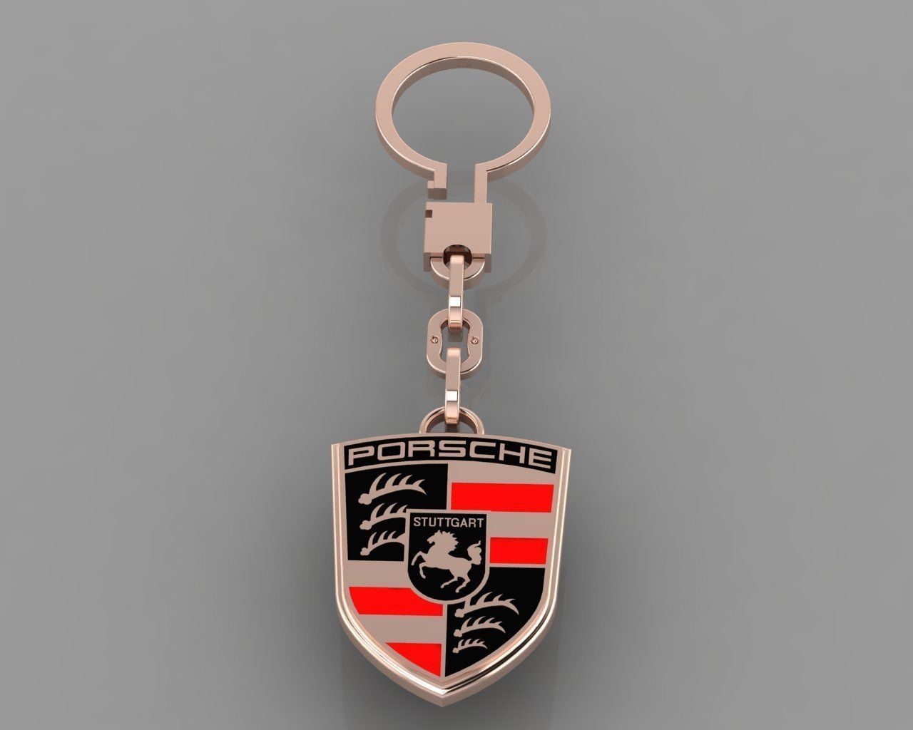 Porsche keychain bl0004 3D print model_1