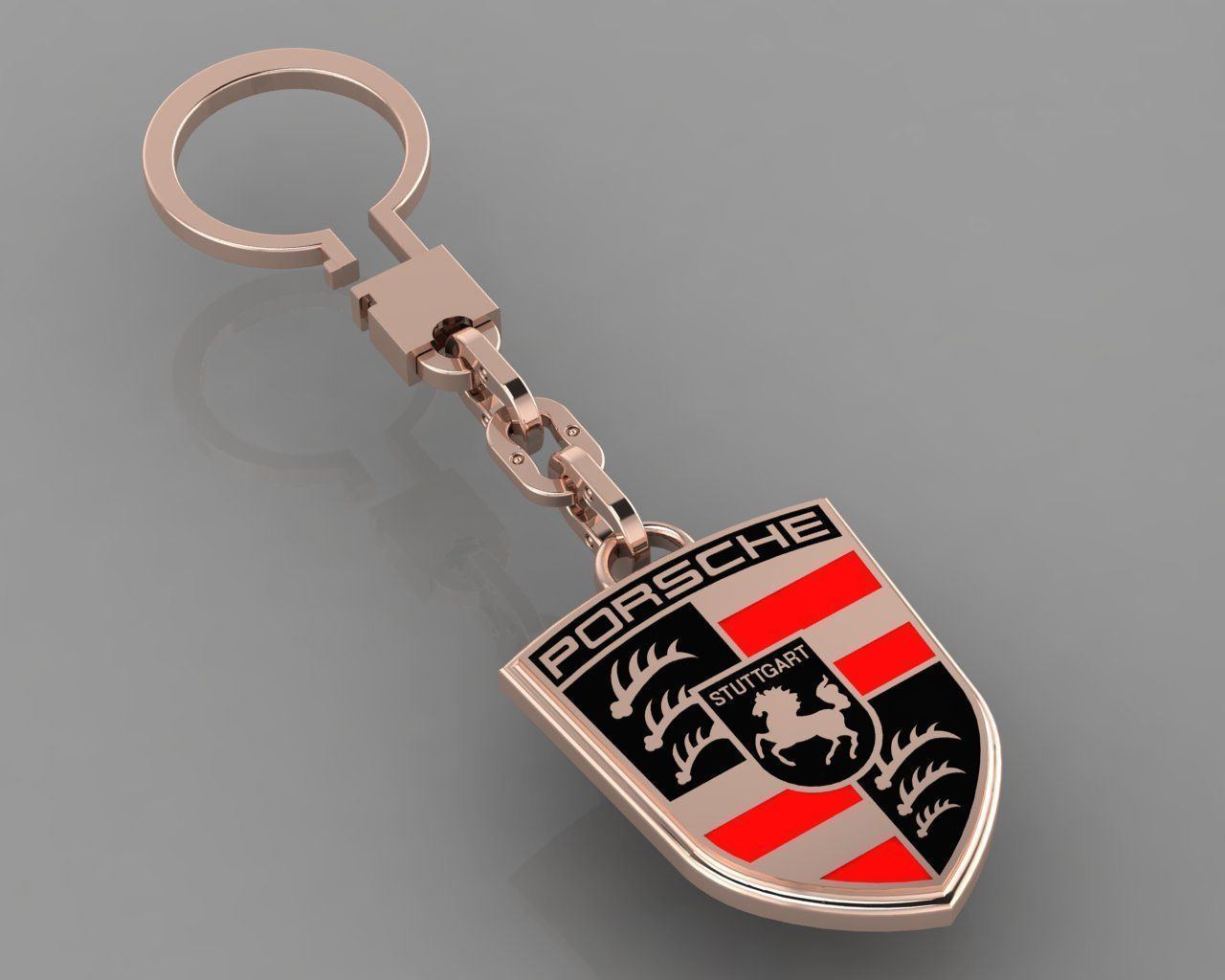 Porsche keychain bl0004 3D print model_2