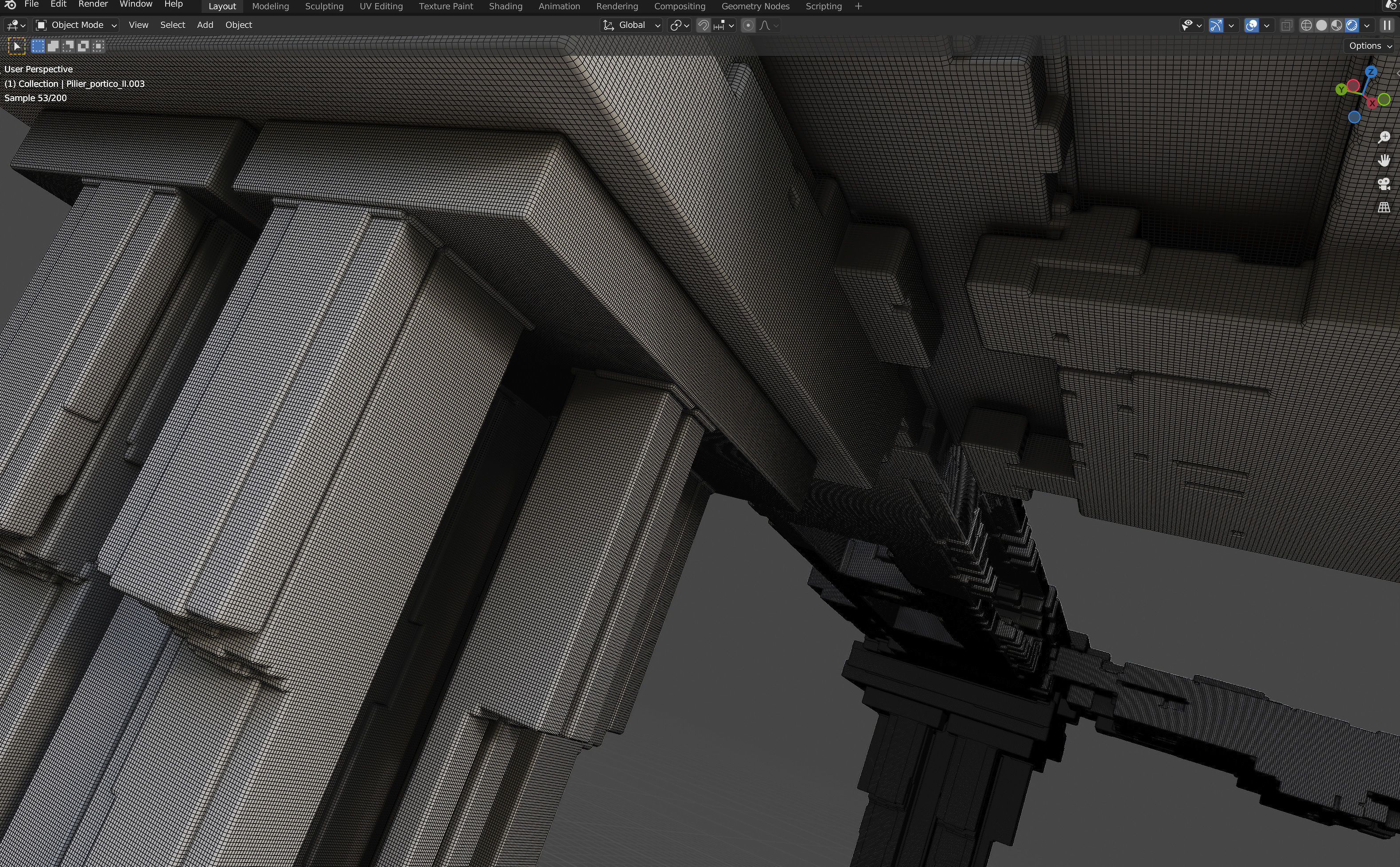 Modern Portico II 3D model_9