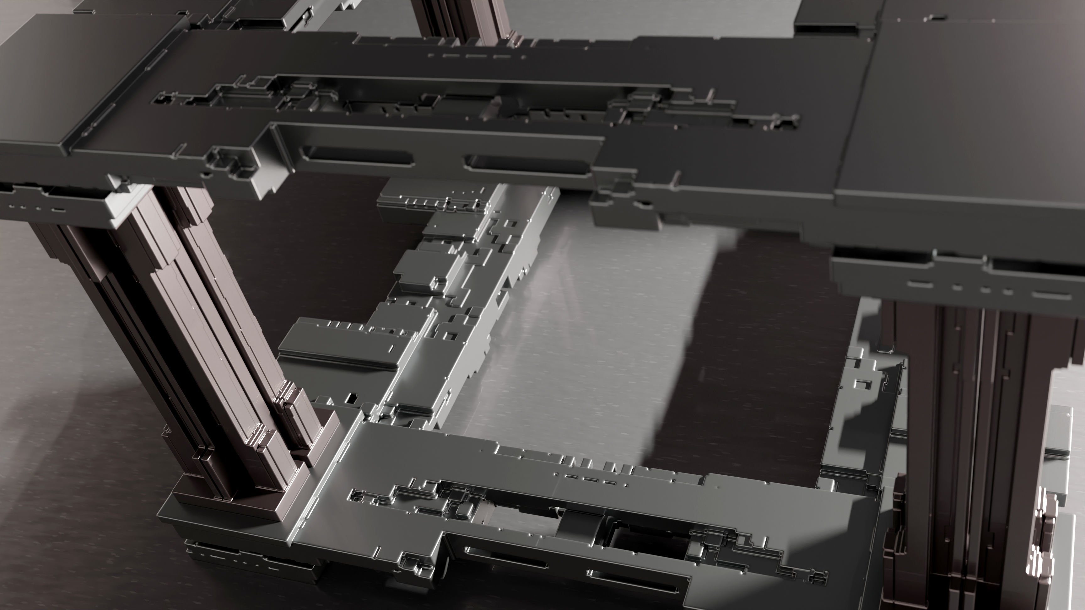 Modern Portico II 3D model_4