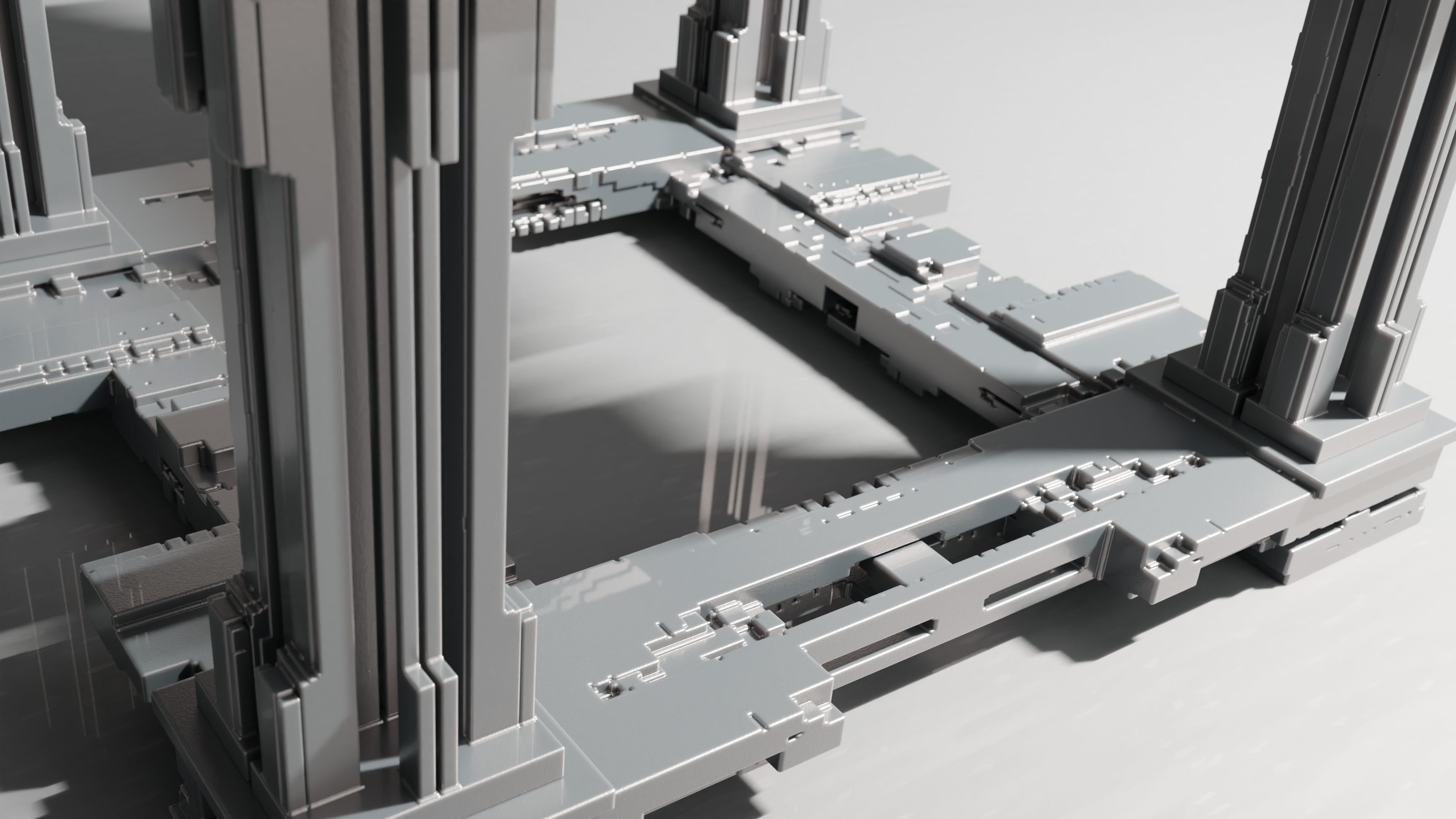 Modern Portico II 3D model_2