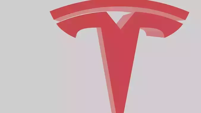 Tesla logo 3d