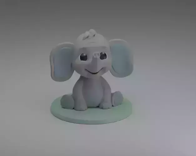 baby elephant 77 3D print model