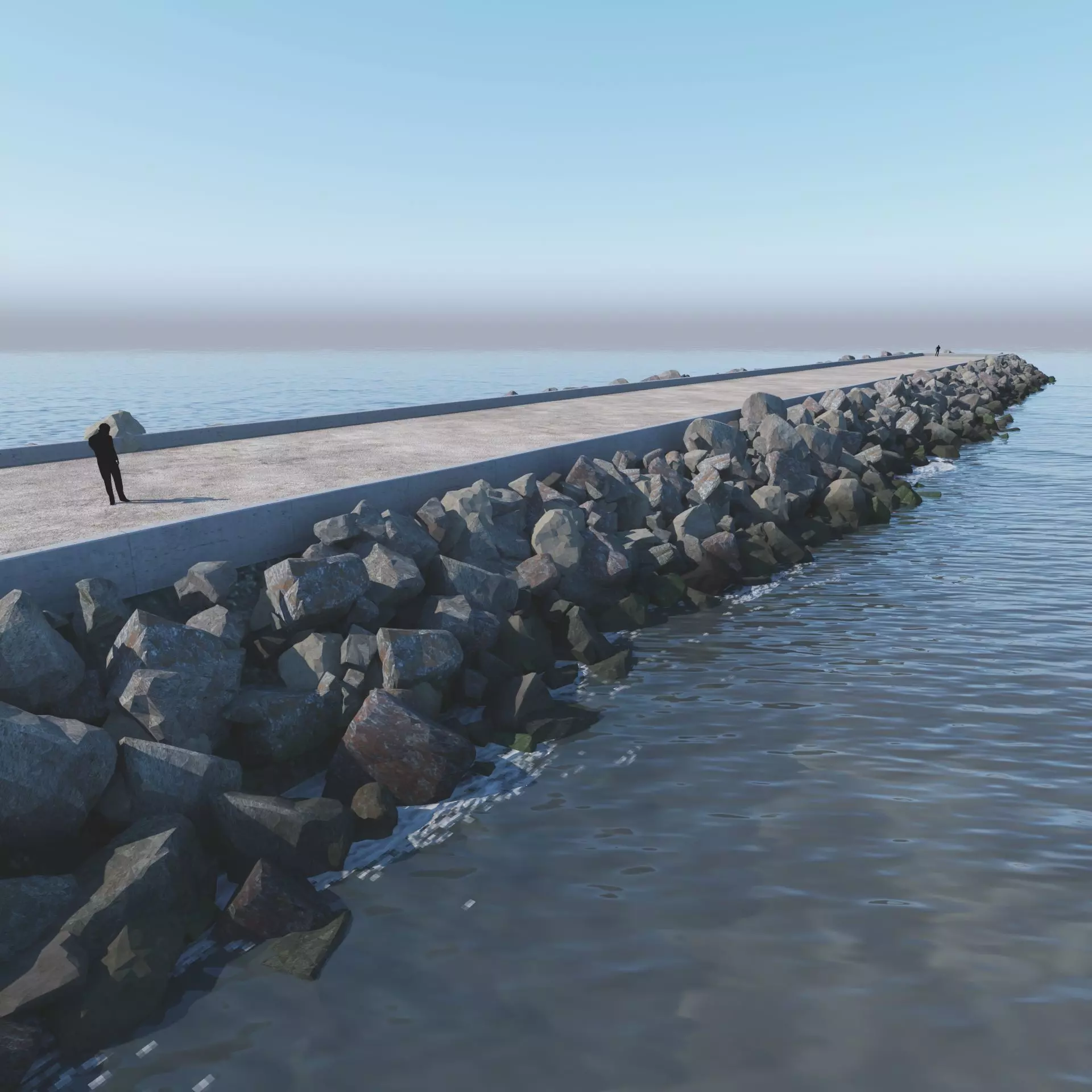 Breakwater 3D -A- Stones 3D model_0