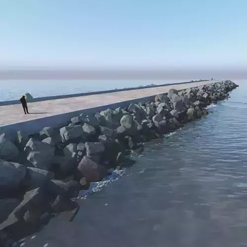 Breakwater 3D -A- Stones 3D model