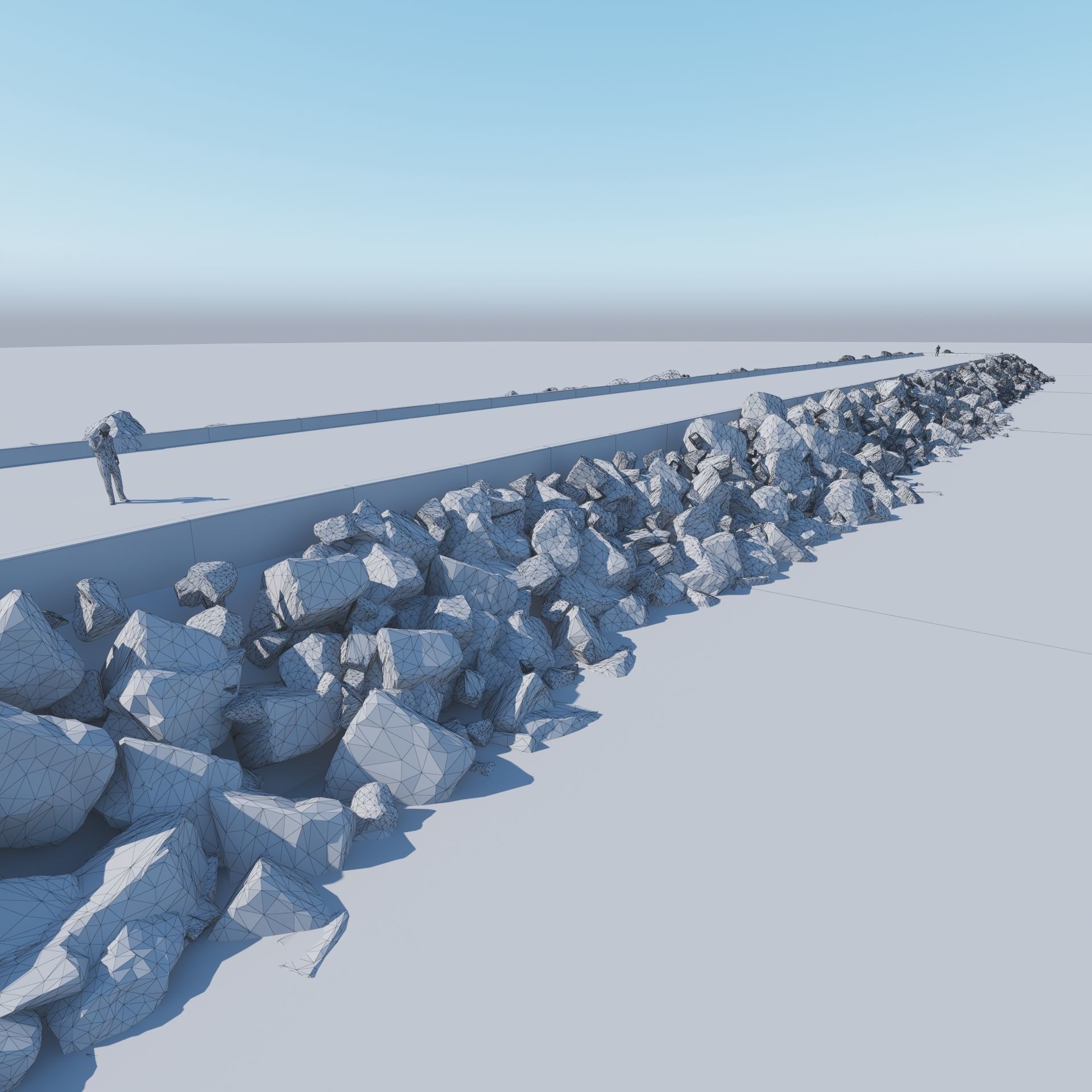 Breakwater 3D -A- Stones 3D model_1