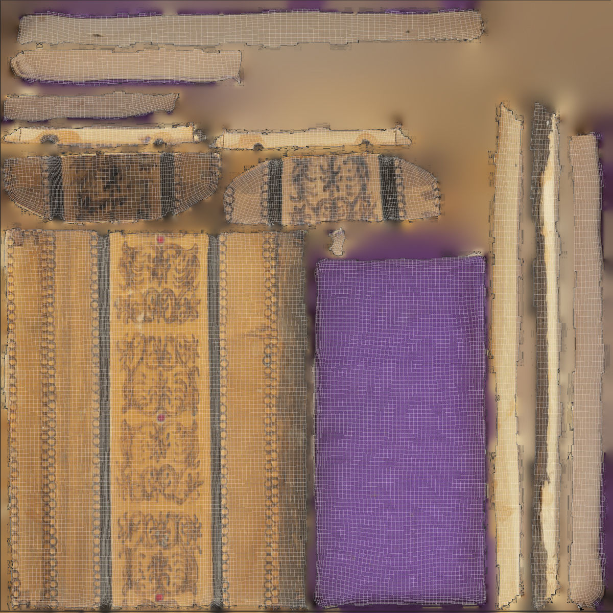 Wooden Jewelry Casket Low-poly 3D model_8