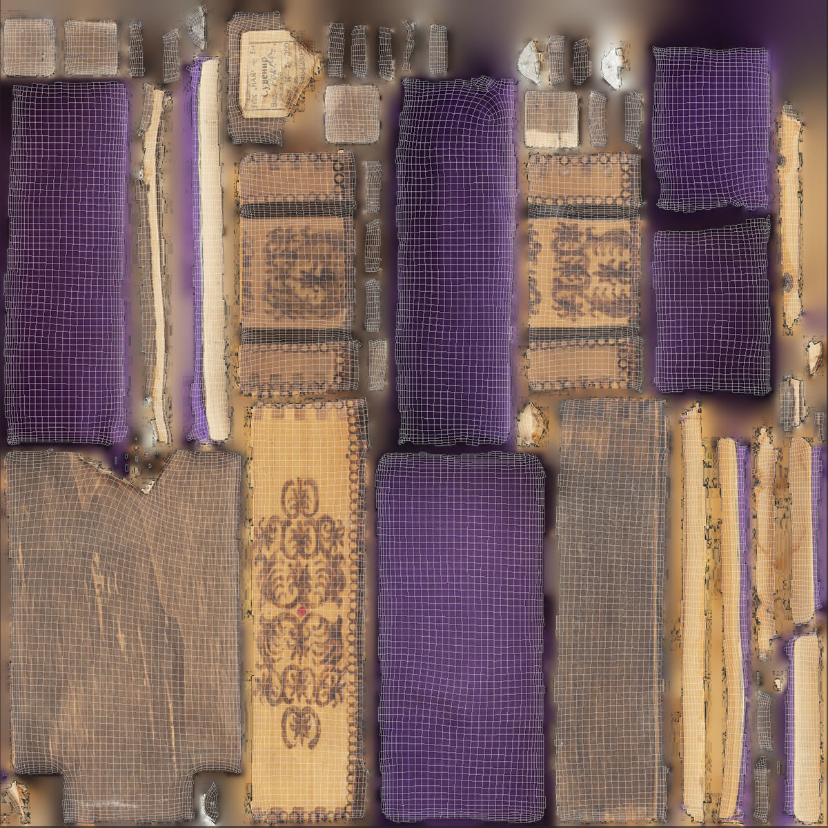 Wooden Jewelry Casket Low-poly 3D model_9