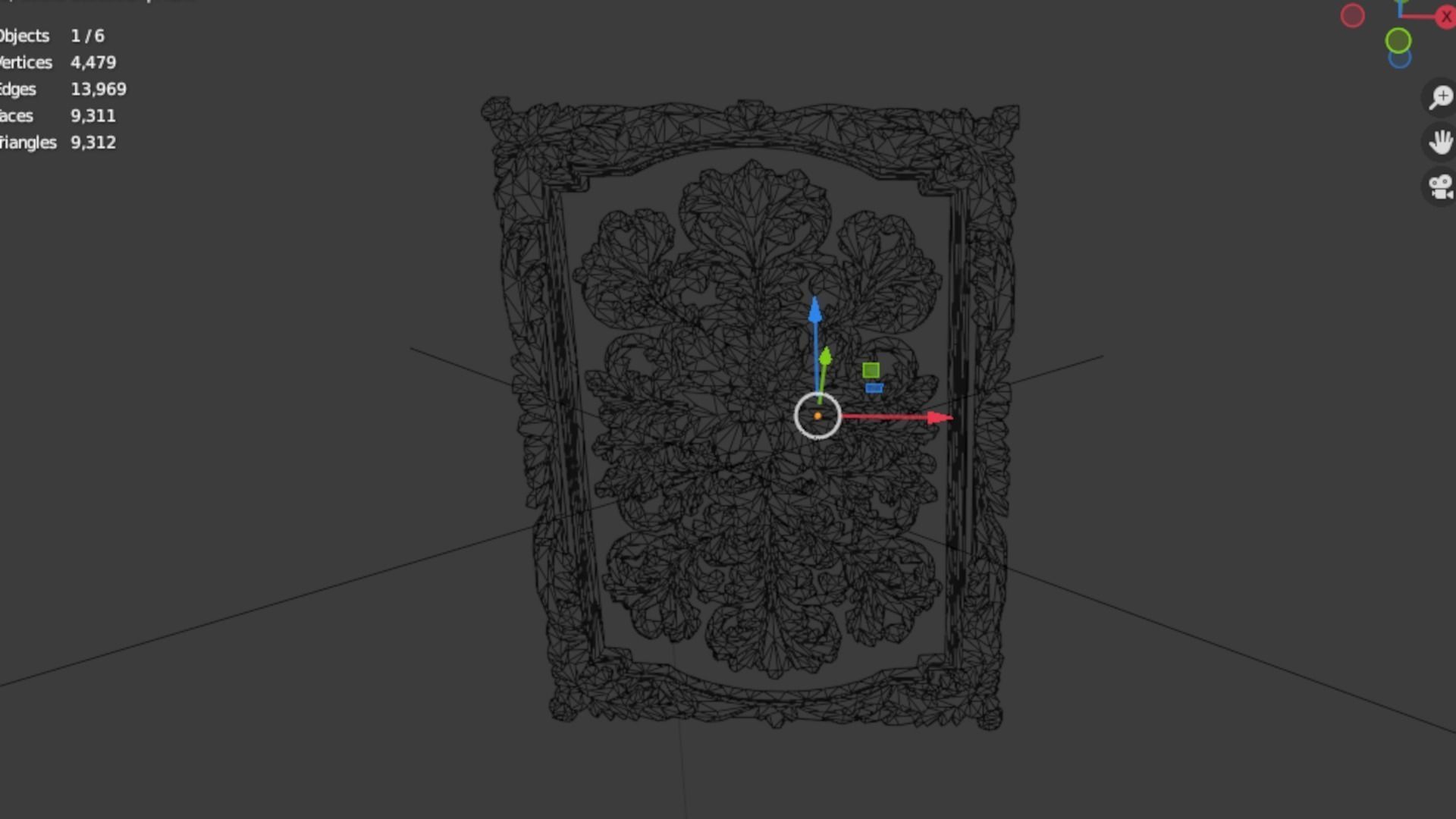 classical door decor 04 3D model_5