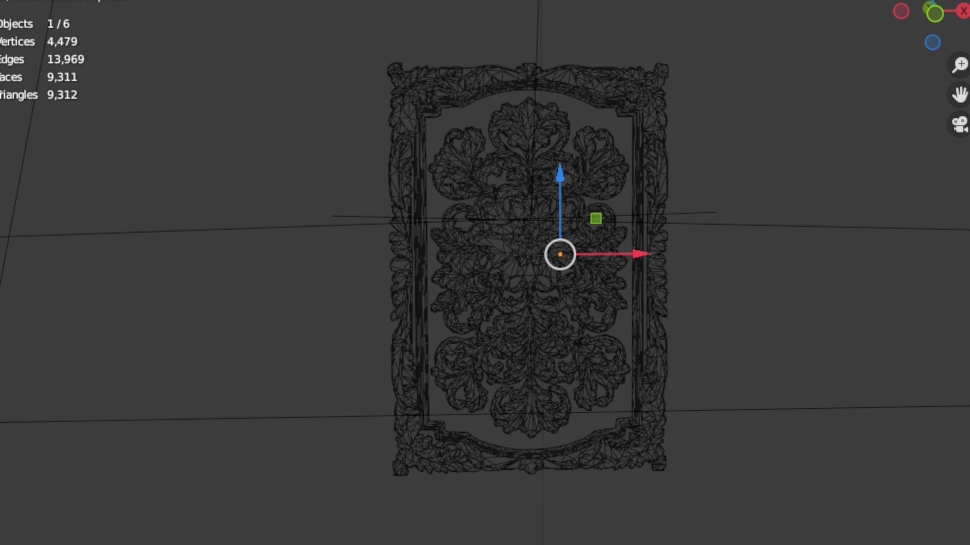 classical door decor 04 3D model_6