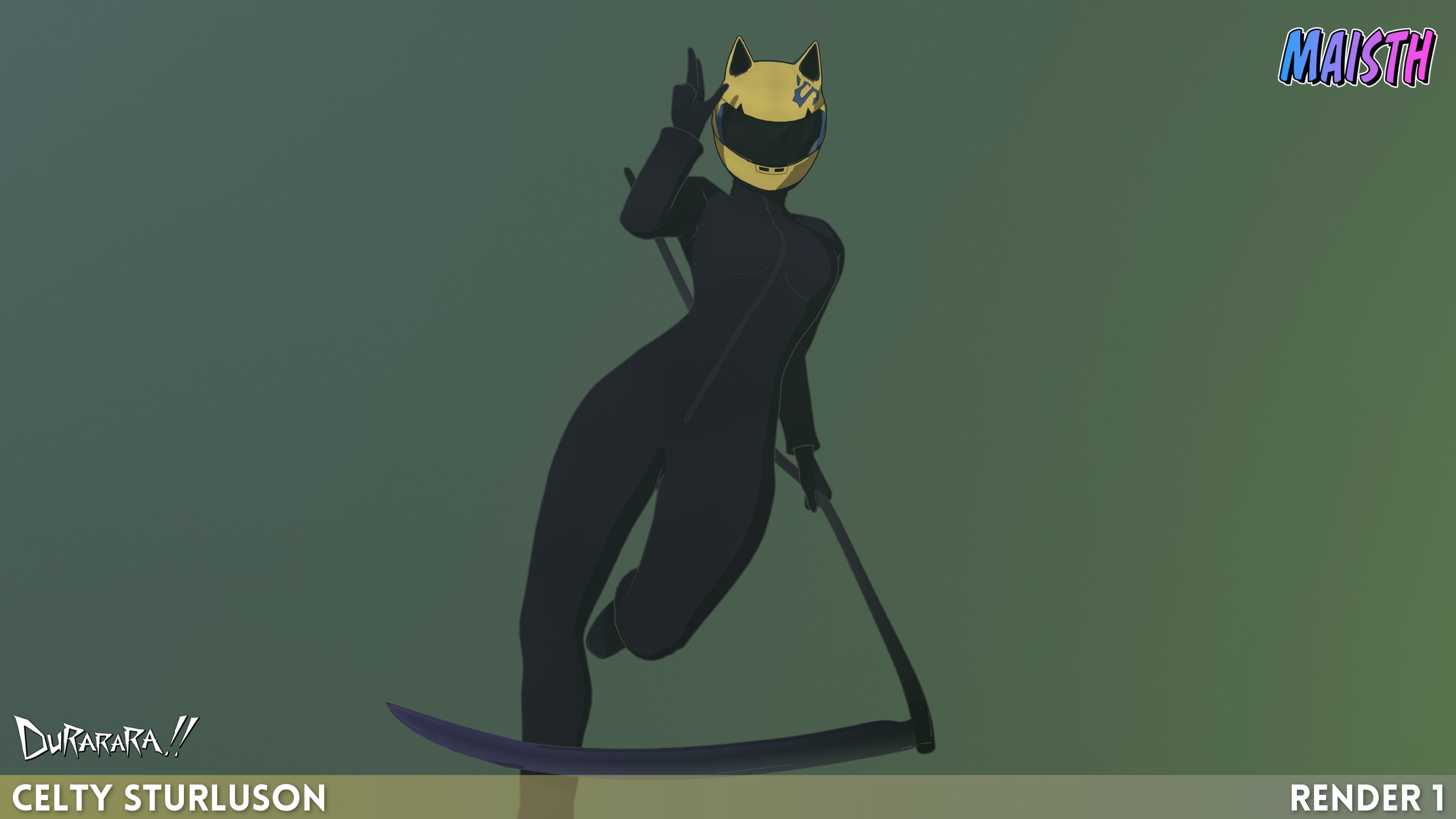 Celty Sturluson - Durarara - 3D Model - Rigged 3D model_3