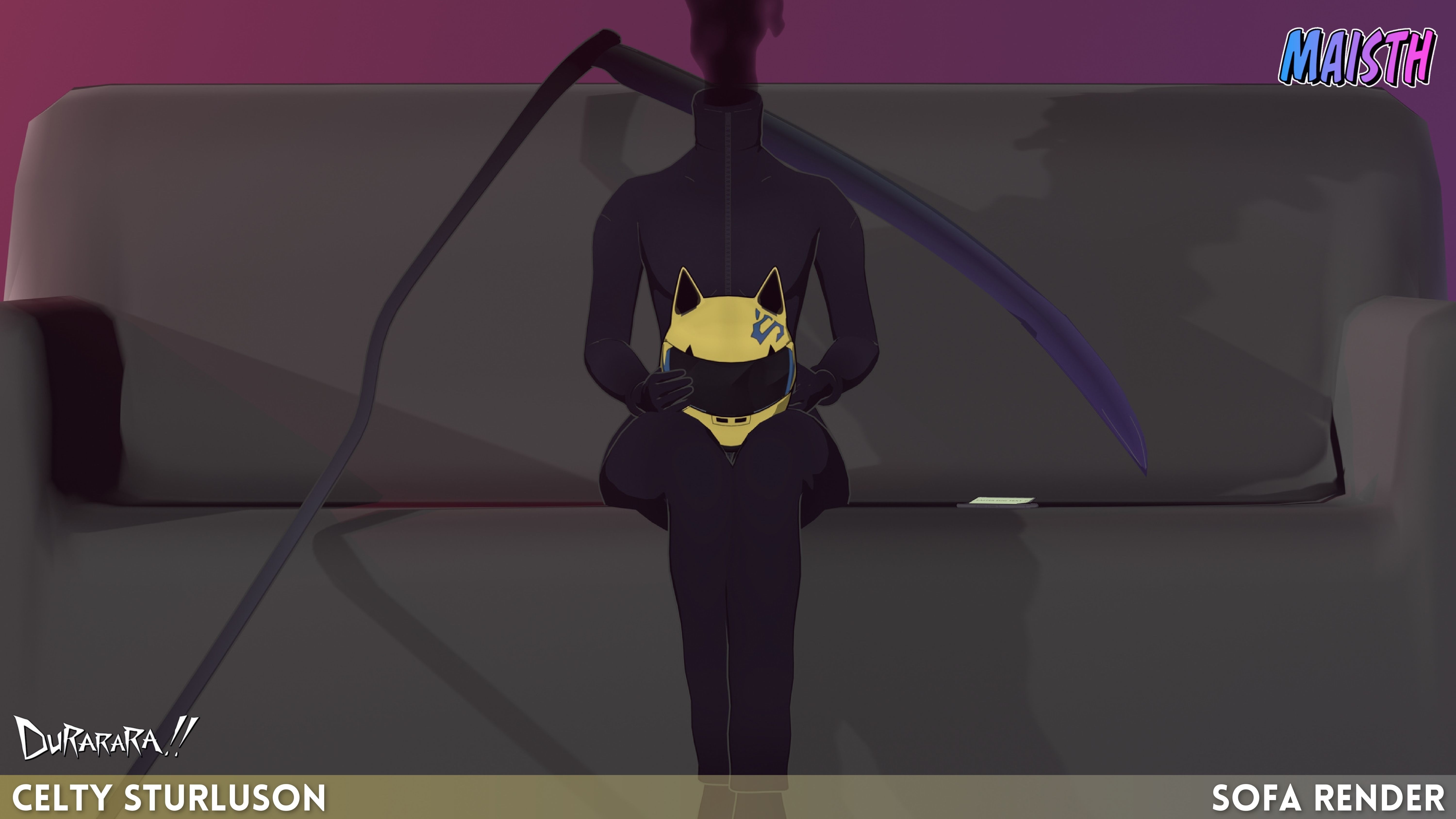 Celty Sturluson - Durarara - 3D Model - Rigged 3D model_6