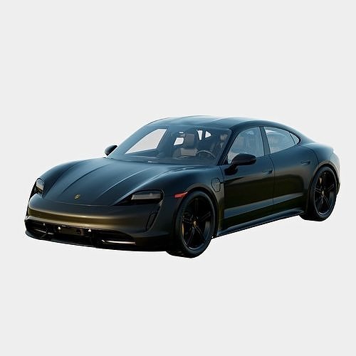 Porsche Taycan Turbo S 2020 Low-poly 3D model