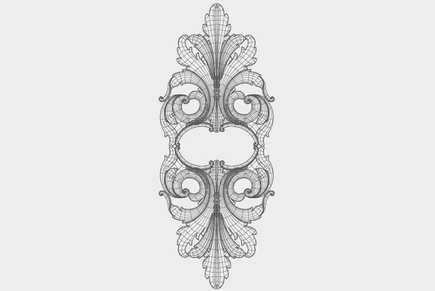 Carved decor for cnc 61 3D model_3