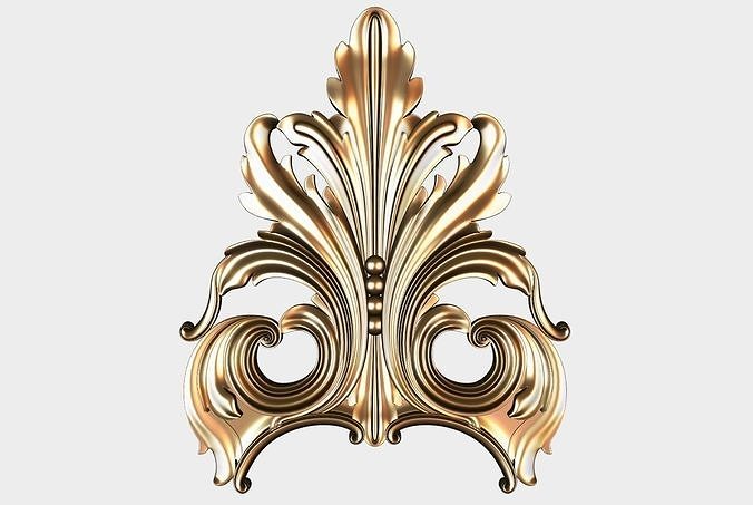 Carved decor for cnc 62 Free 3D model