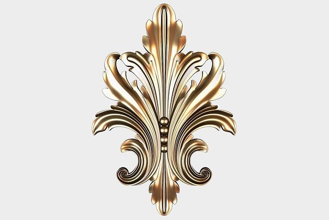 Carved decor for cnc 64 Free 3D model