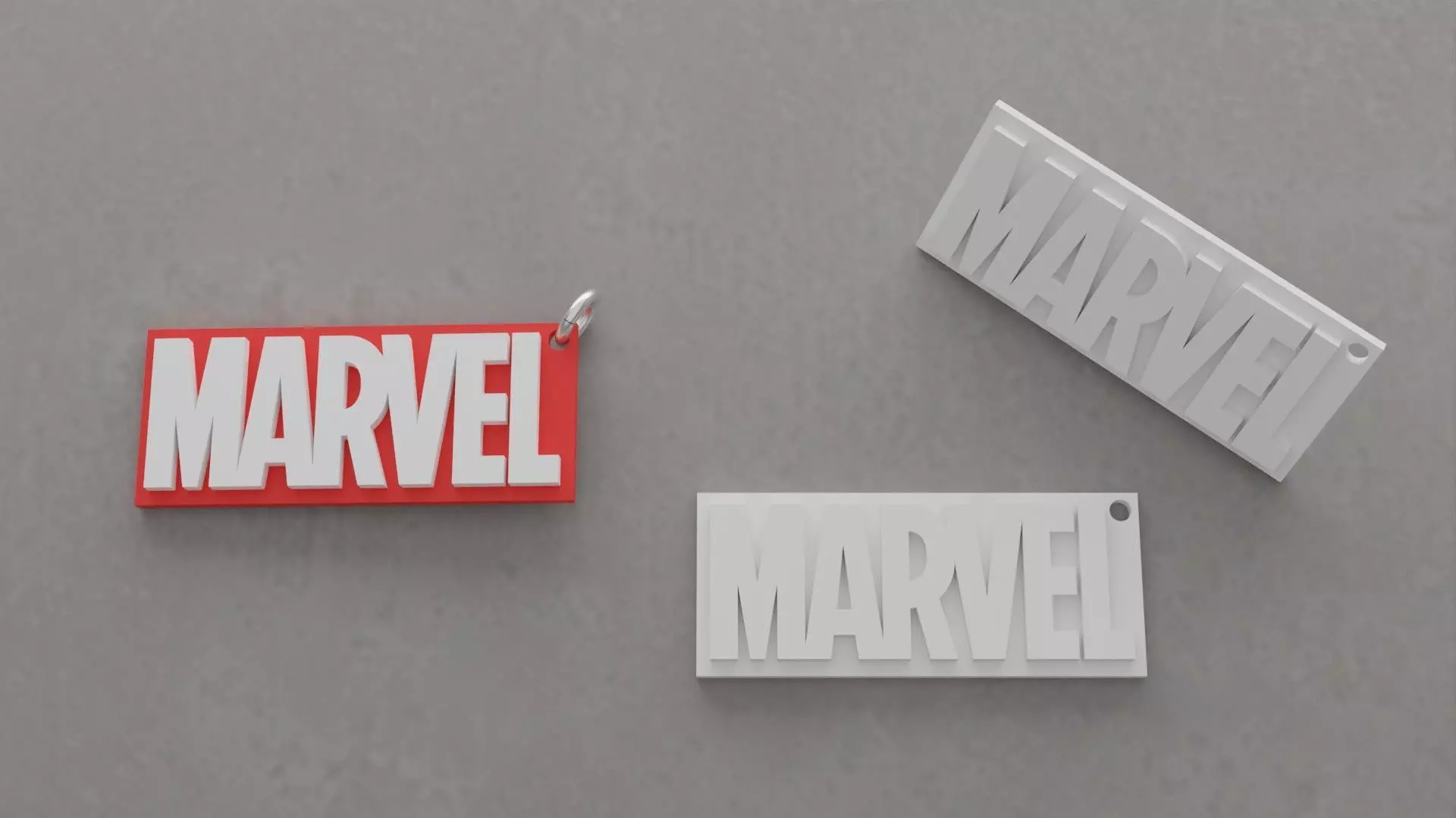 Chaveiro MARVEL Comics 3D print model_0