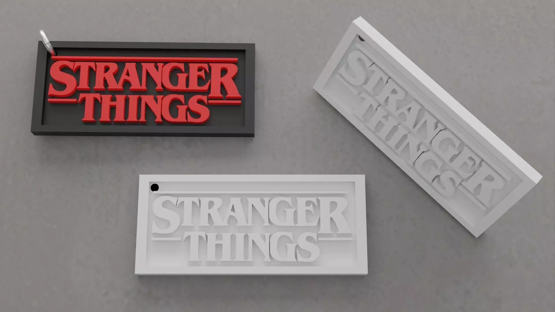 Chaveiro Stranger Things 3D print model_0