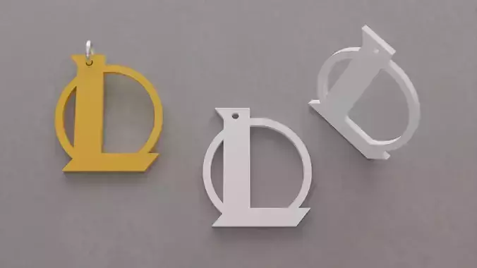 Chaveiro L O L 3D print model