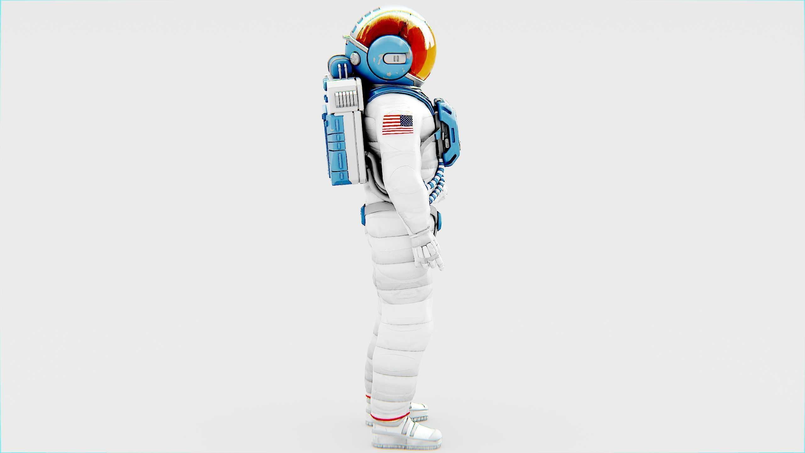 MARS ASTRONAUT-C Rigged for Unreal Engine - Unity - MIXAMO 3D model_13