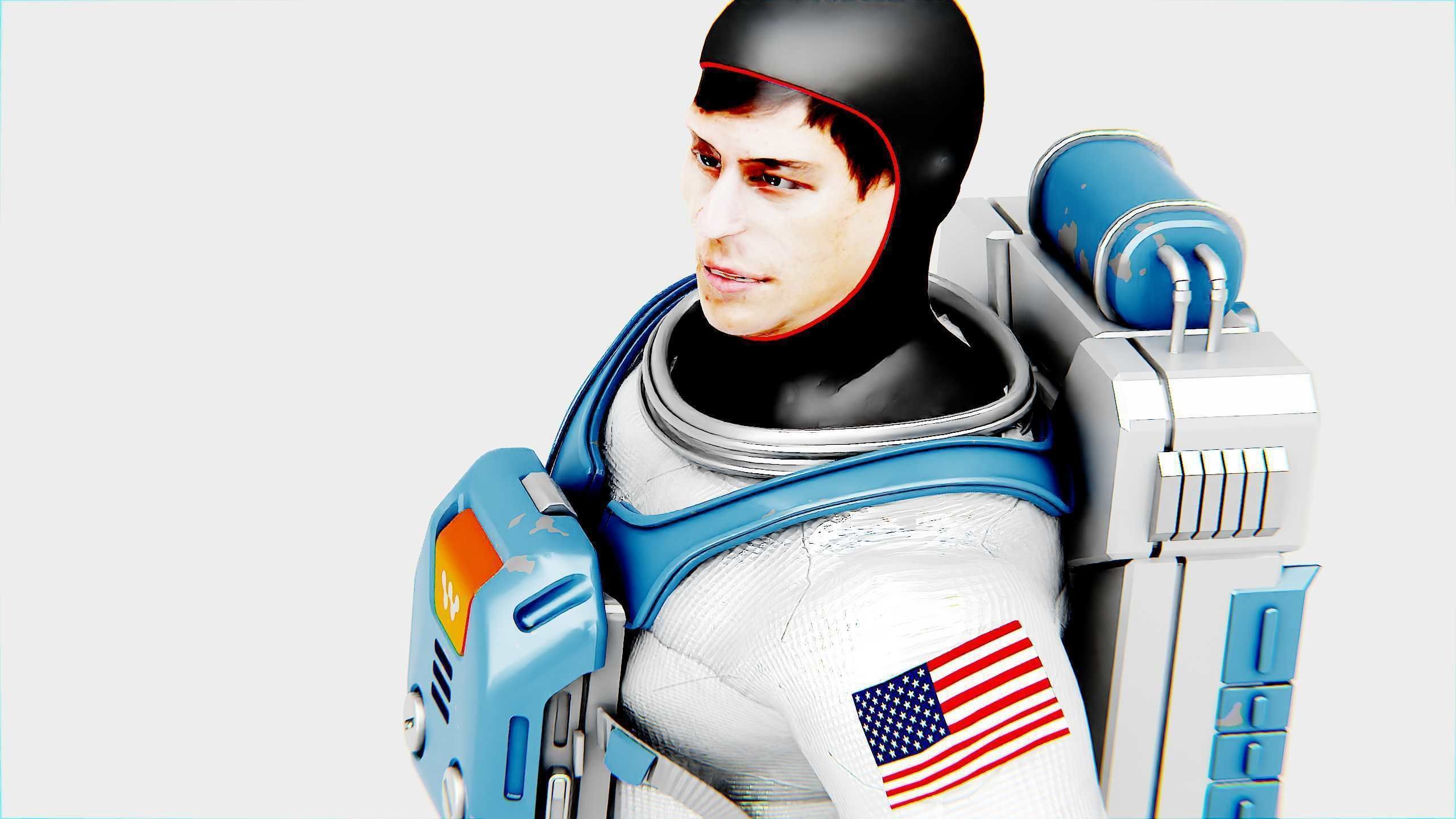 MARS ASTRONAUT-C Rigged for Unreal Engine - Unity - MIXAMO 3D model_19