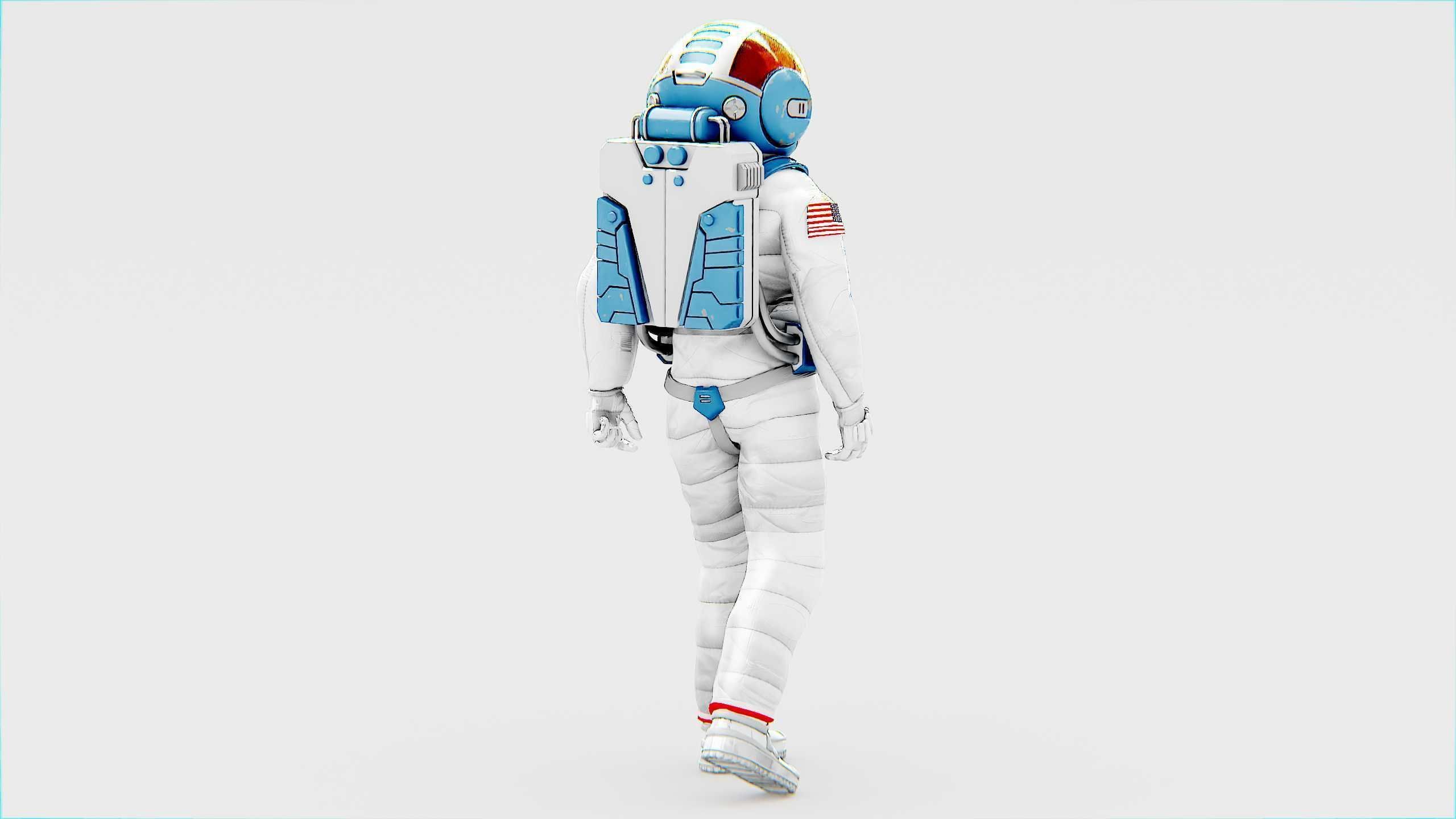MARS ASTRONAUT-C Rigged for Unreal Engine - Unity - MIXAMO 3D model_30
