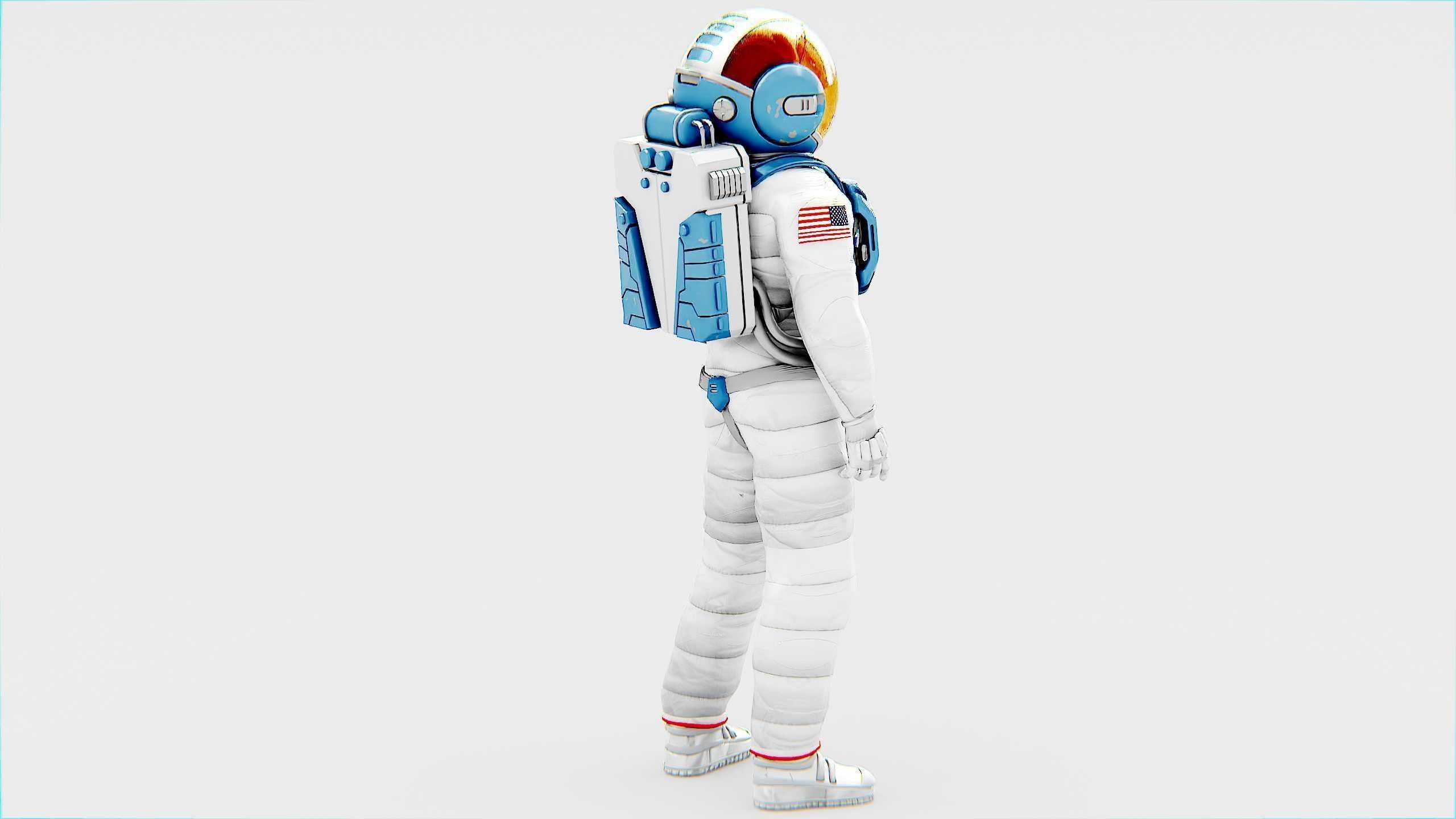 MARS ASTRONAUT-C Rigged for Unreal Engine - Unity - MIXAMO 3D model_12