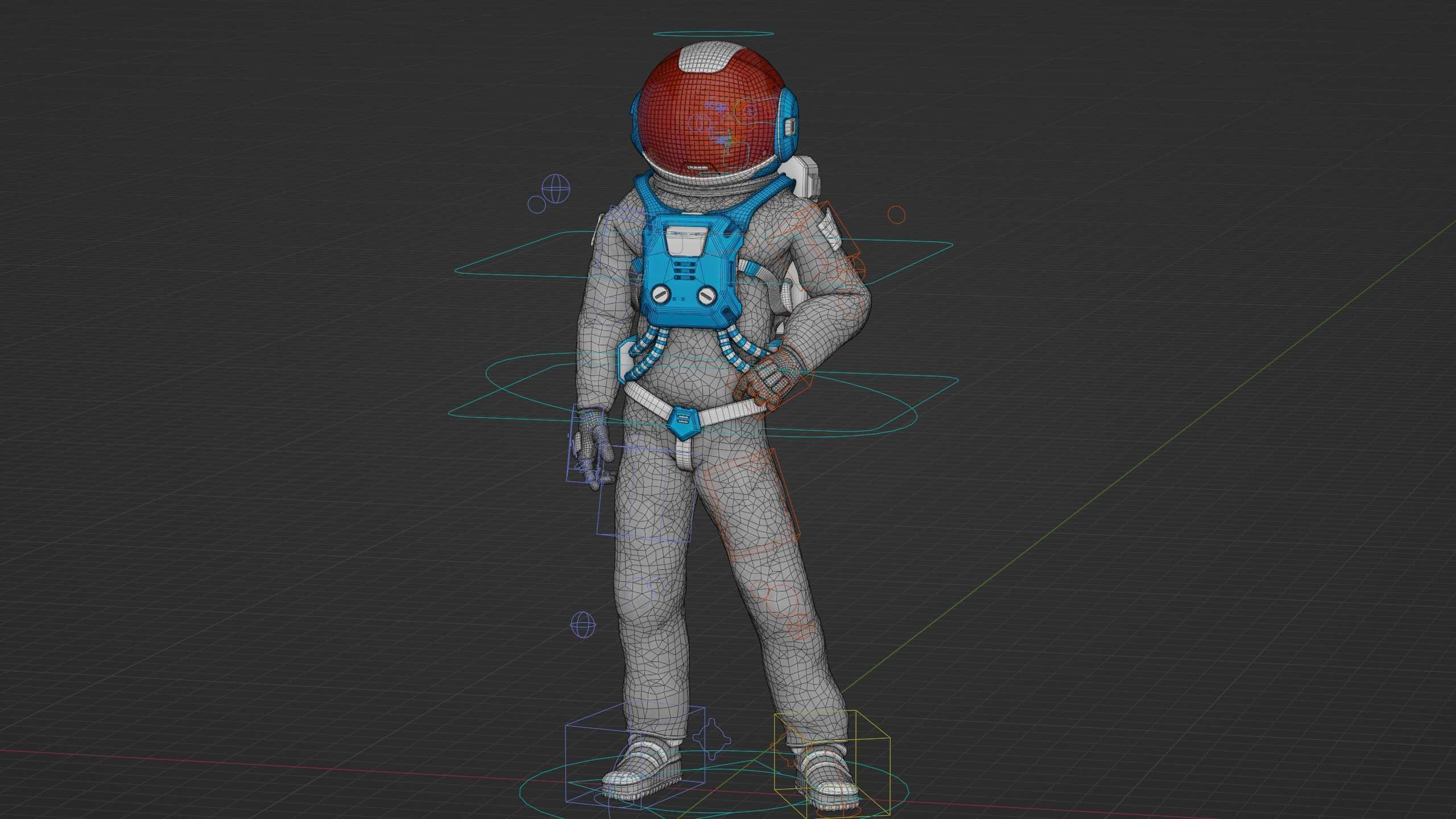 MARS ASTRONAUT-C Rigged for Unreal Engine - Unity - MIXAMO 3D model_37