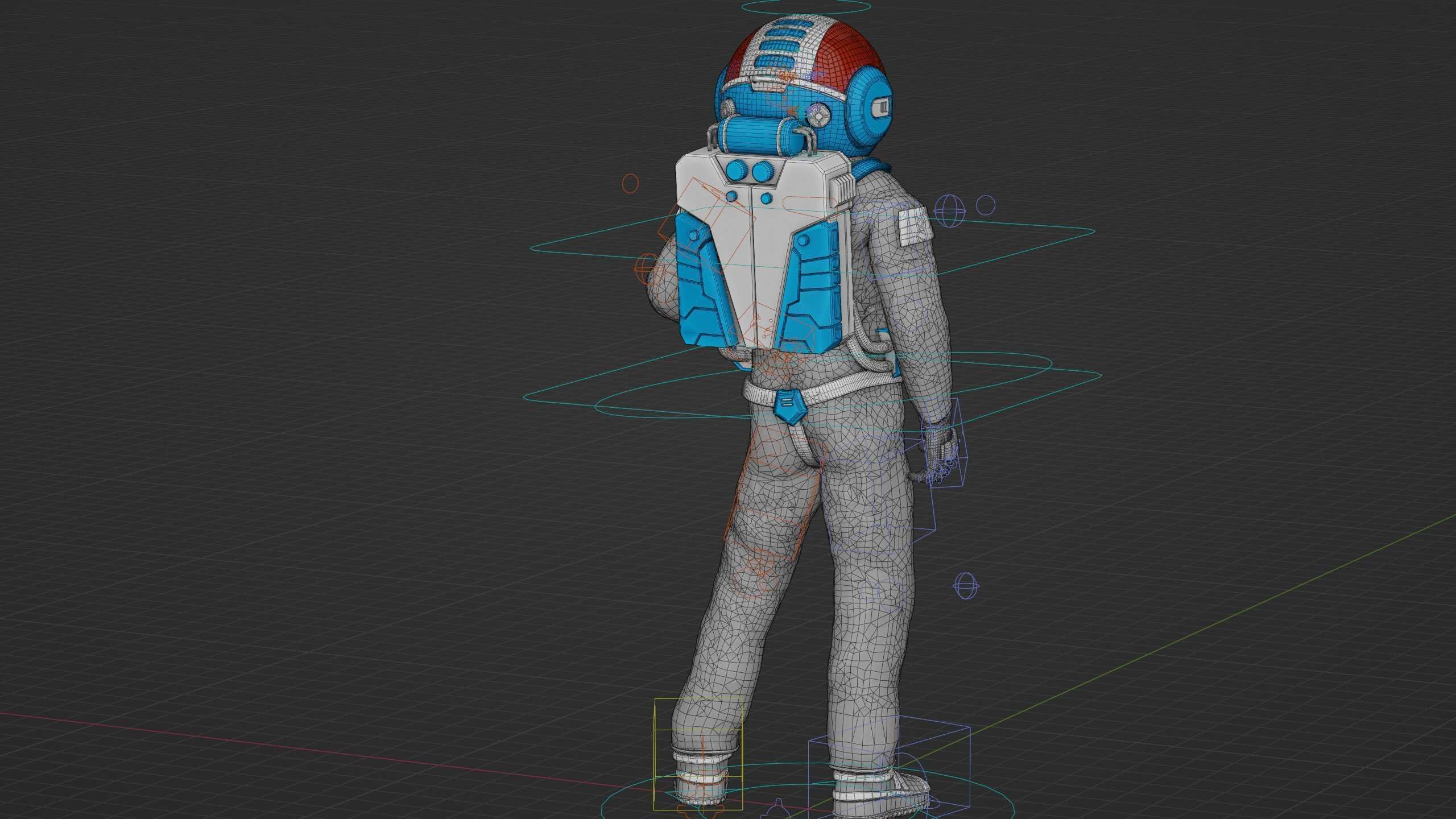 MARS ASTRONAUT-C Rigged for Unreal Engine - Unity - MIXAMO 3D model_38