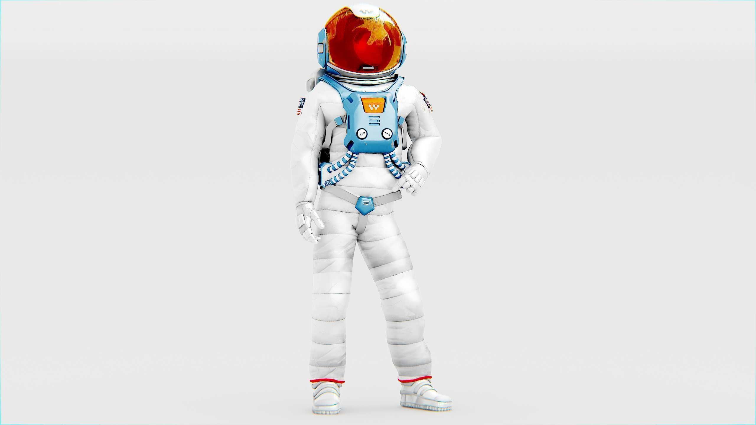 MARS ASTRONAUT-C Rigged for Unreal Engine - Unity - MIXAMO 3D model_16