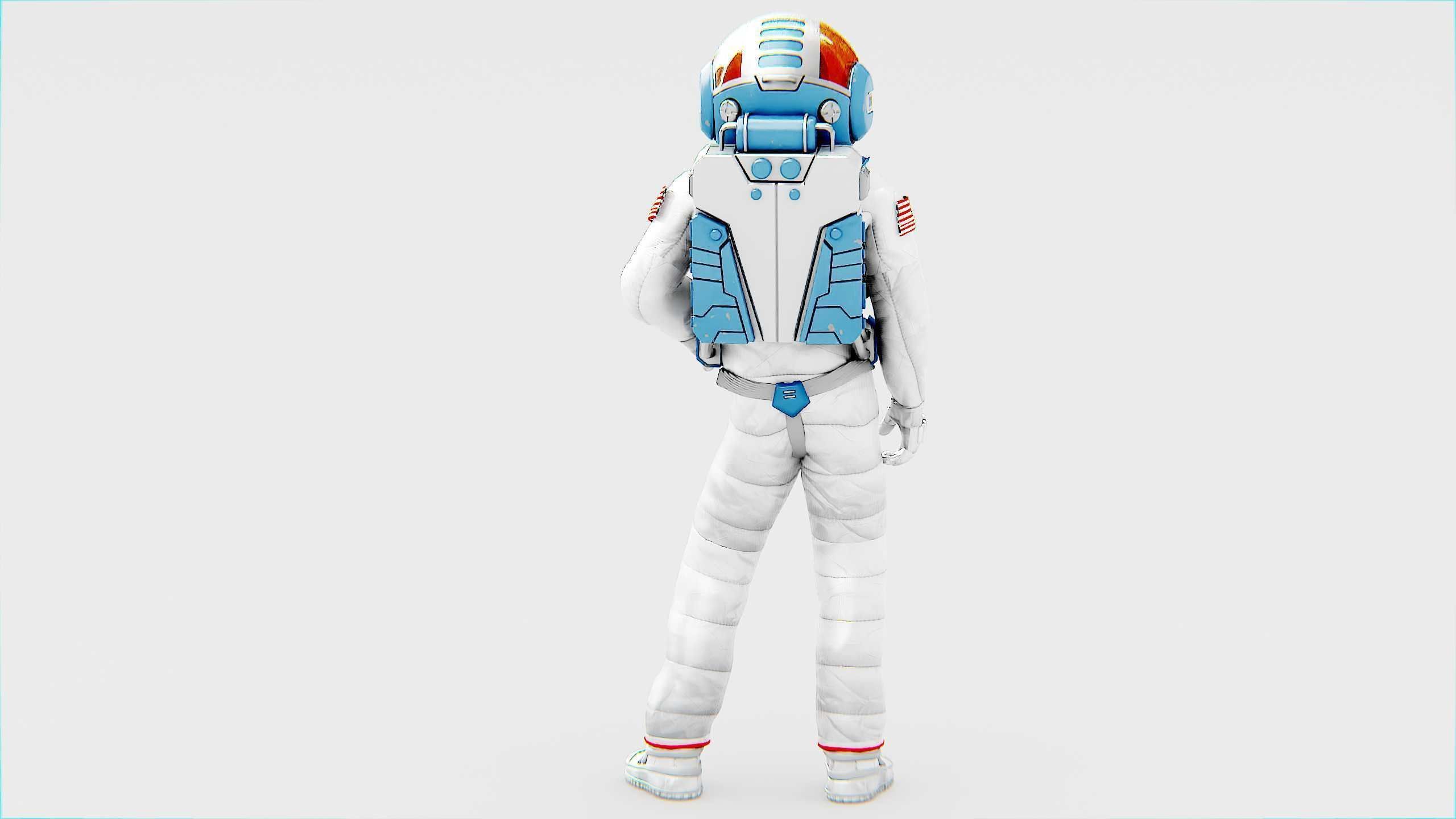 MARS ASTRONAUT-C Rigged for Unreal Engine - Unity - MIXAMO 3D model_10