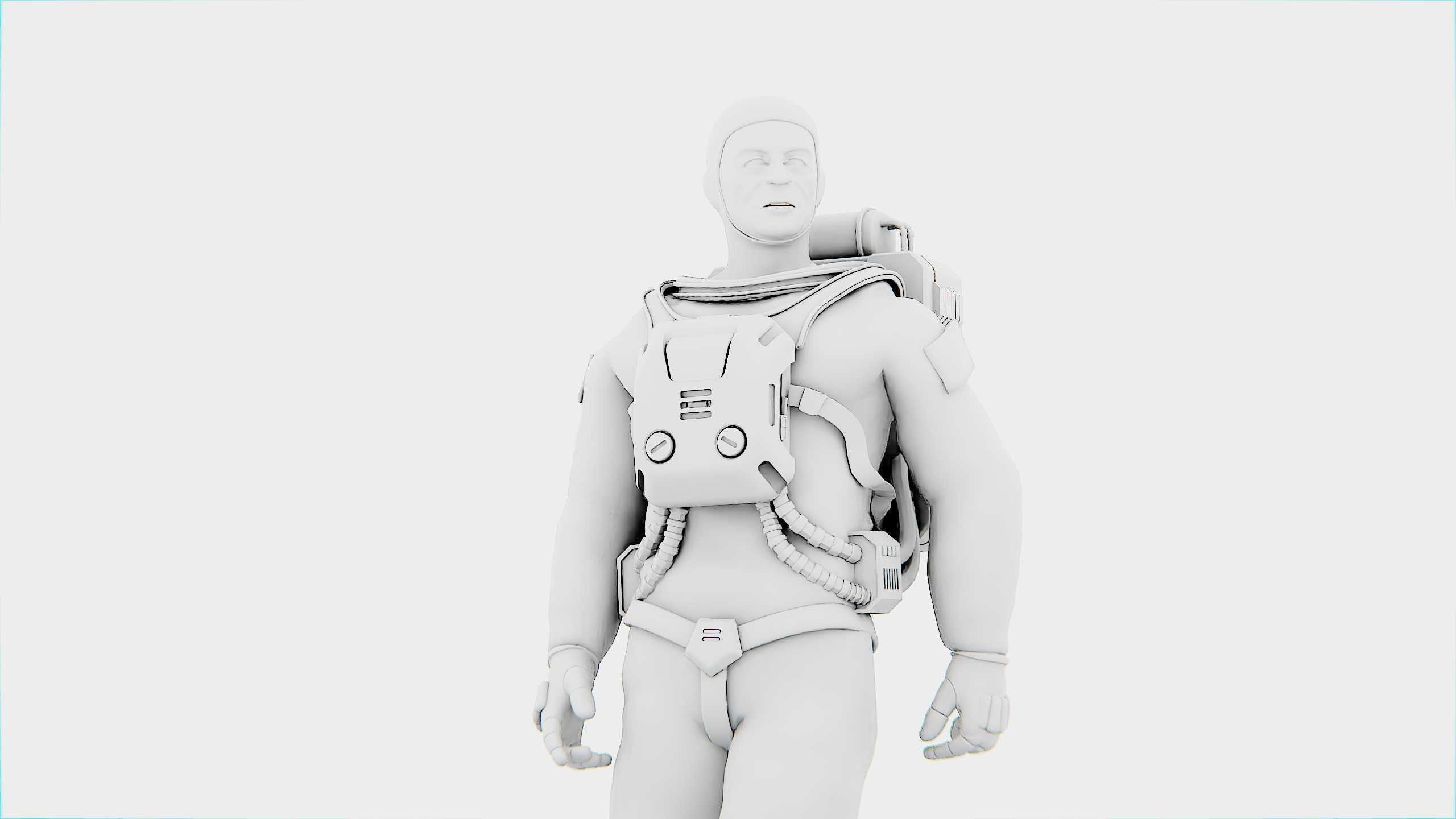 MARS ASTRONAUT-C Rigged for Unreal Engine - Unity - MIXAMO 3D model_33