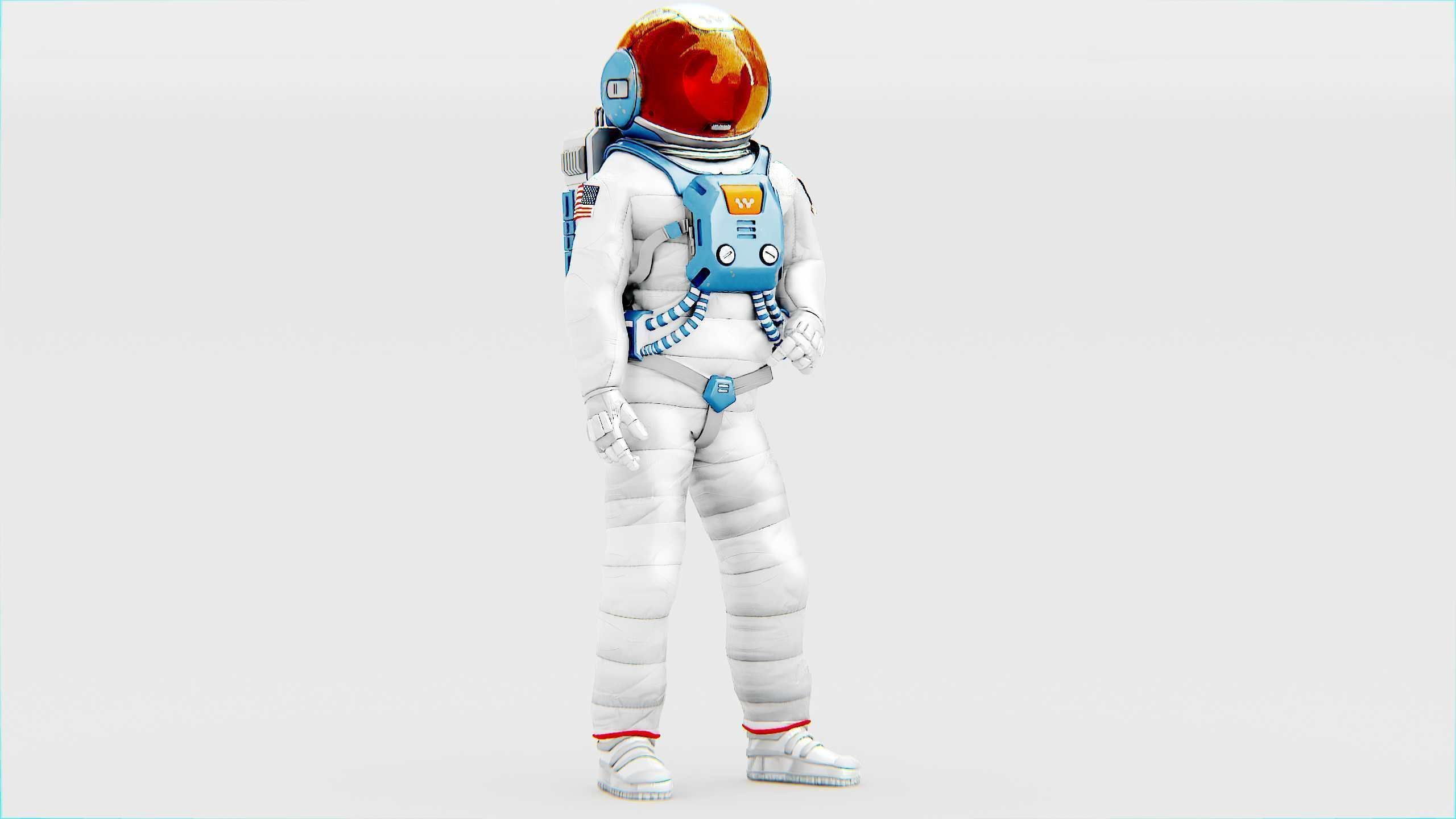 MARS ASTRONAUT-C Rigged for Unreal Engine - Unity - MIXAMO 3D model_15