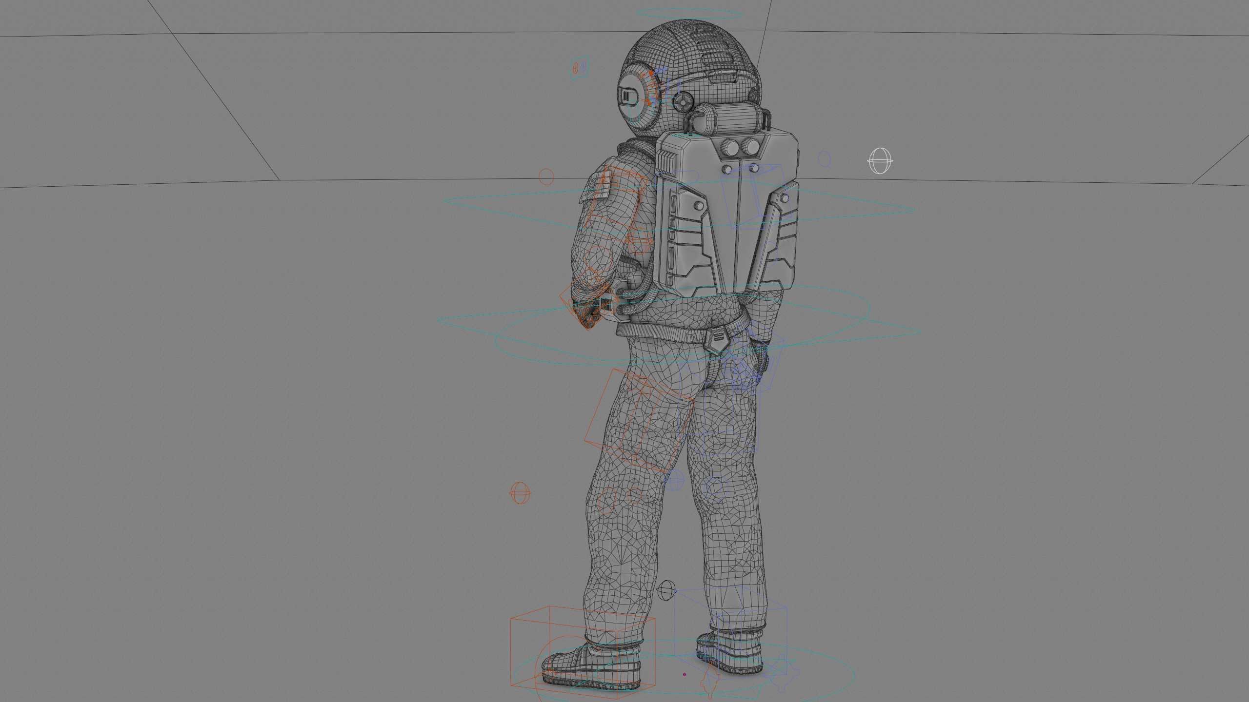 MARS ASTRONAUT-C Rigged for Unreal Engine - Unity - MIXAMO 3D model_42