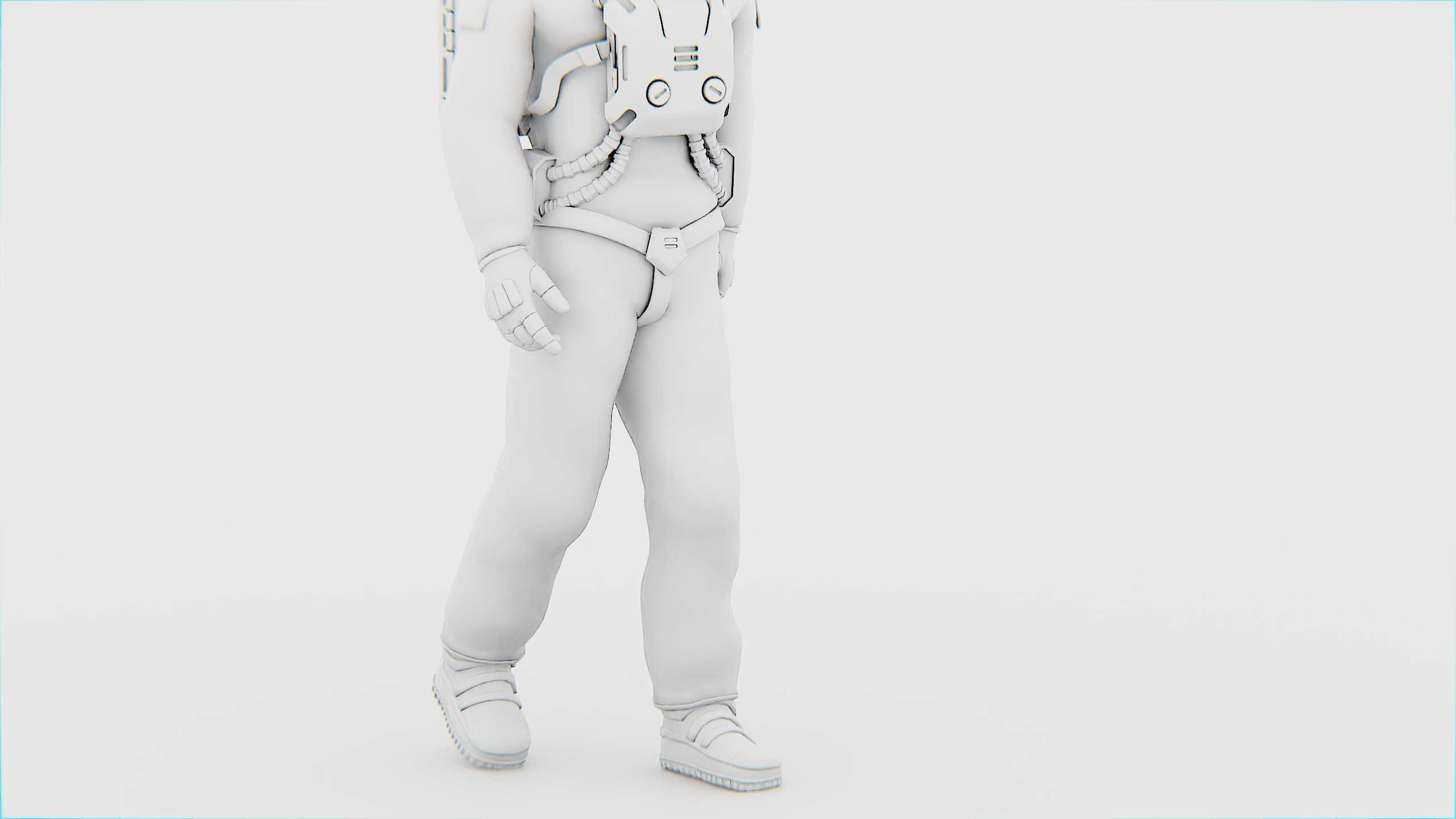 MARS ASTRONAUT-C Rigged for Unreal Engine - Unity - MIXAMO 3D model_35