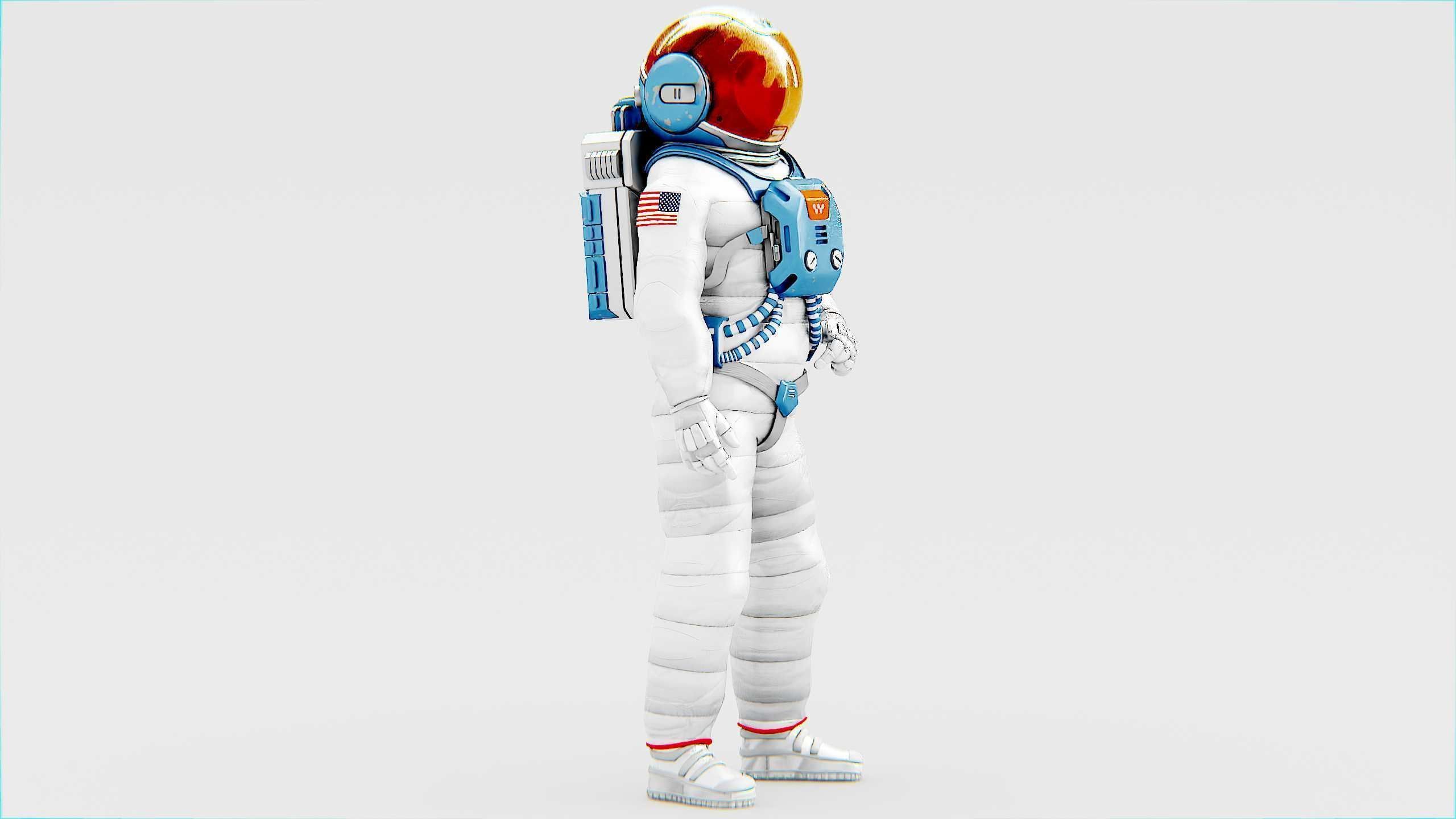 MARS ASTRONAUT-C Rigged for Unreal Engine - Unity - MIXAMO 3D model_14