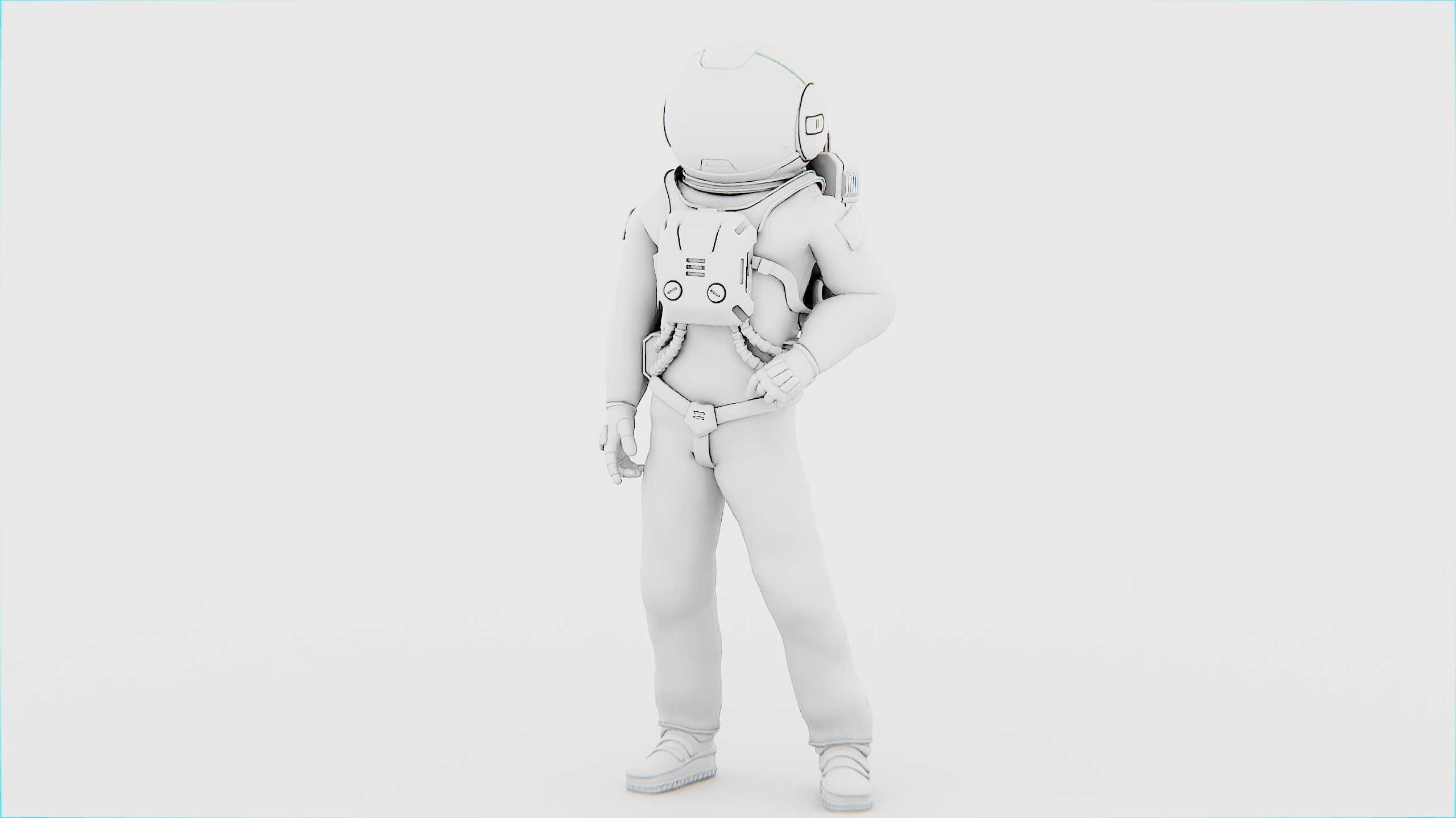 MARS ASTRONAUT-C Rigged for Unreal Engine - Unity - MIXAMO 3D model_36