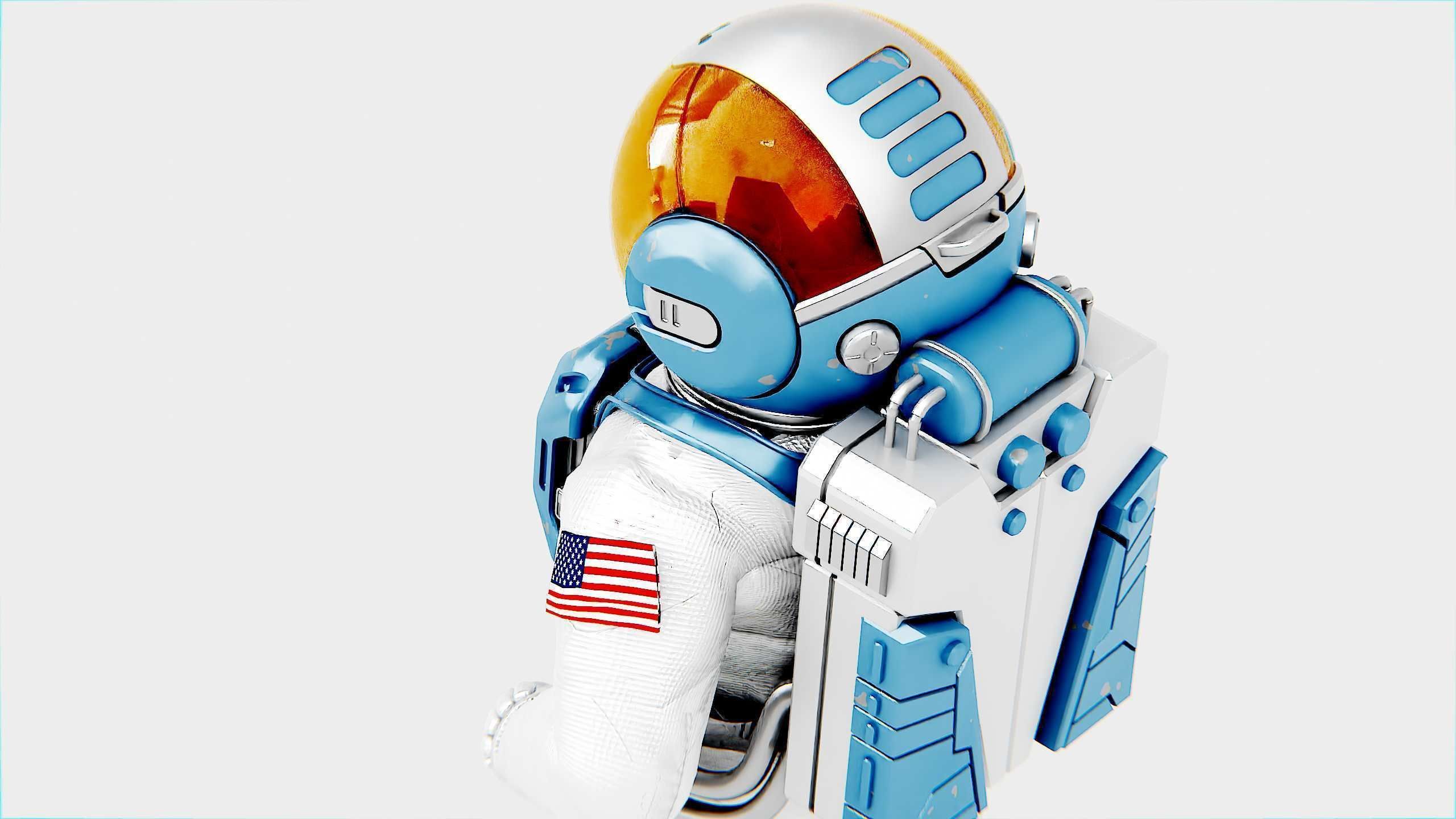 MARS ASTRONAUT-C Rigged for Unreal Engine - Unity - MIXAMO 3D model_21