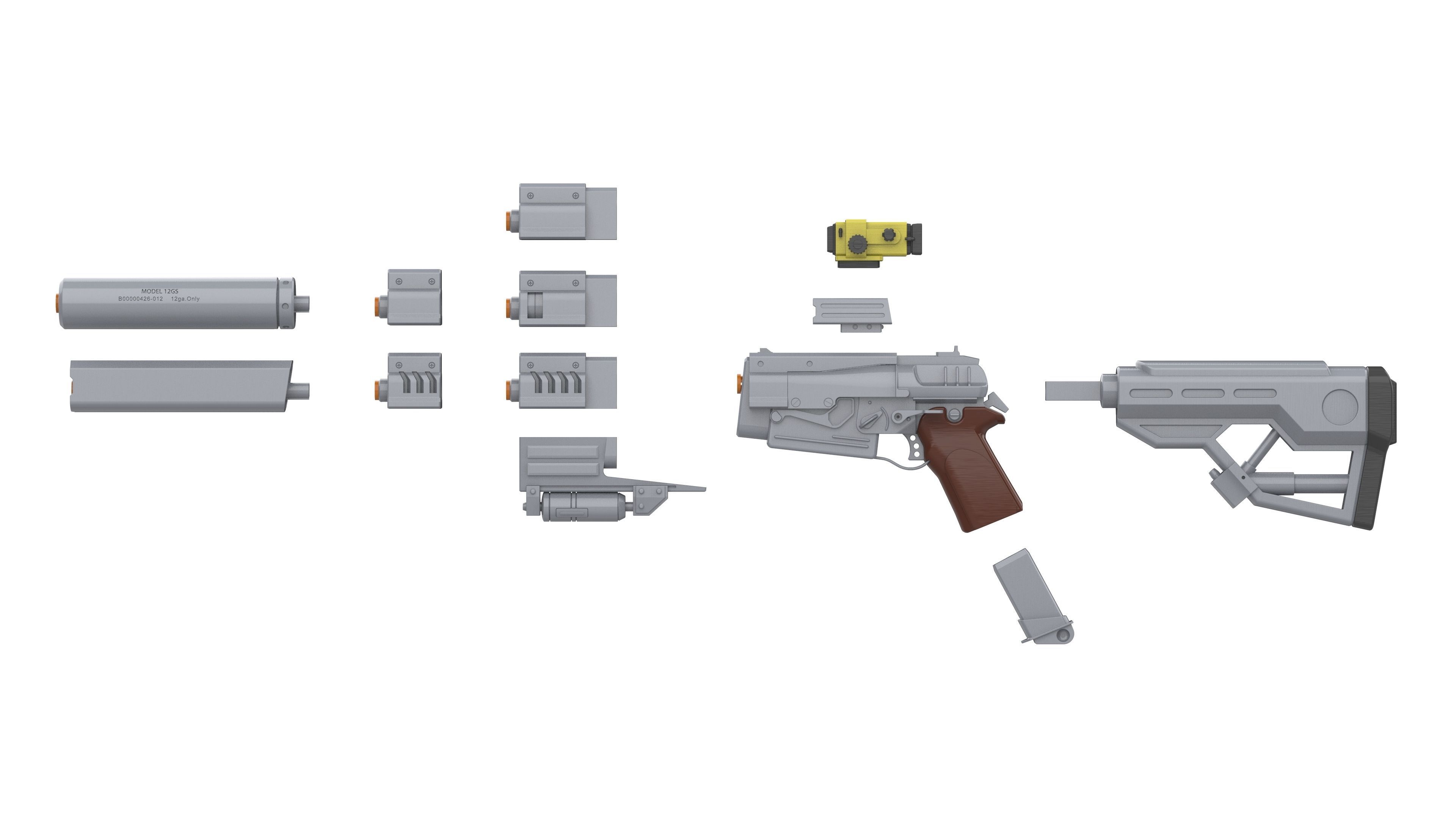 10mm Cannon - Fallout 4 - STL CAD bundle - Commercial Use 3D print model_16