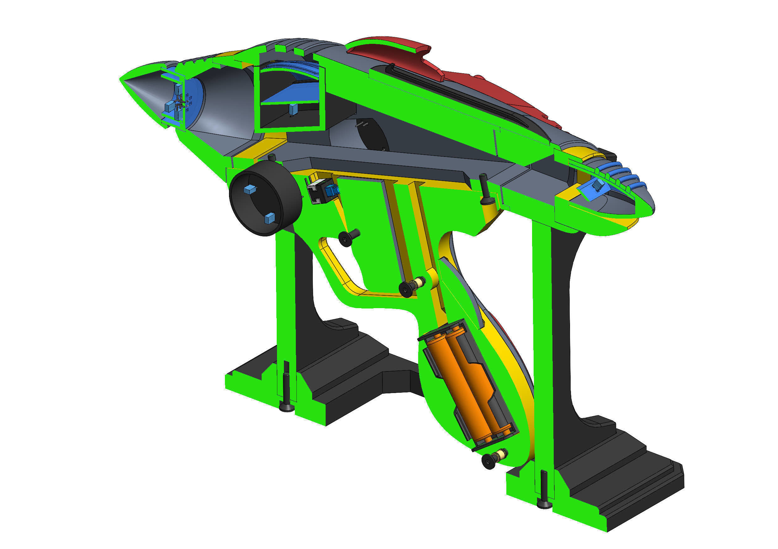 Alien Blaster - Fallout - STL CAD bundle - Personal Use 3D print model_15