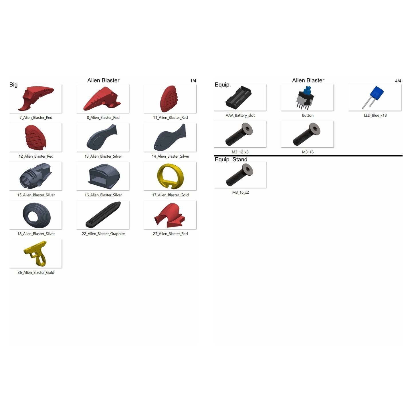 Alien Blaster - Fallout - STL CAD bundle - Personal Use 3D print model_13