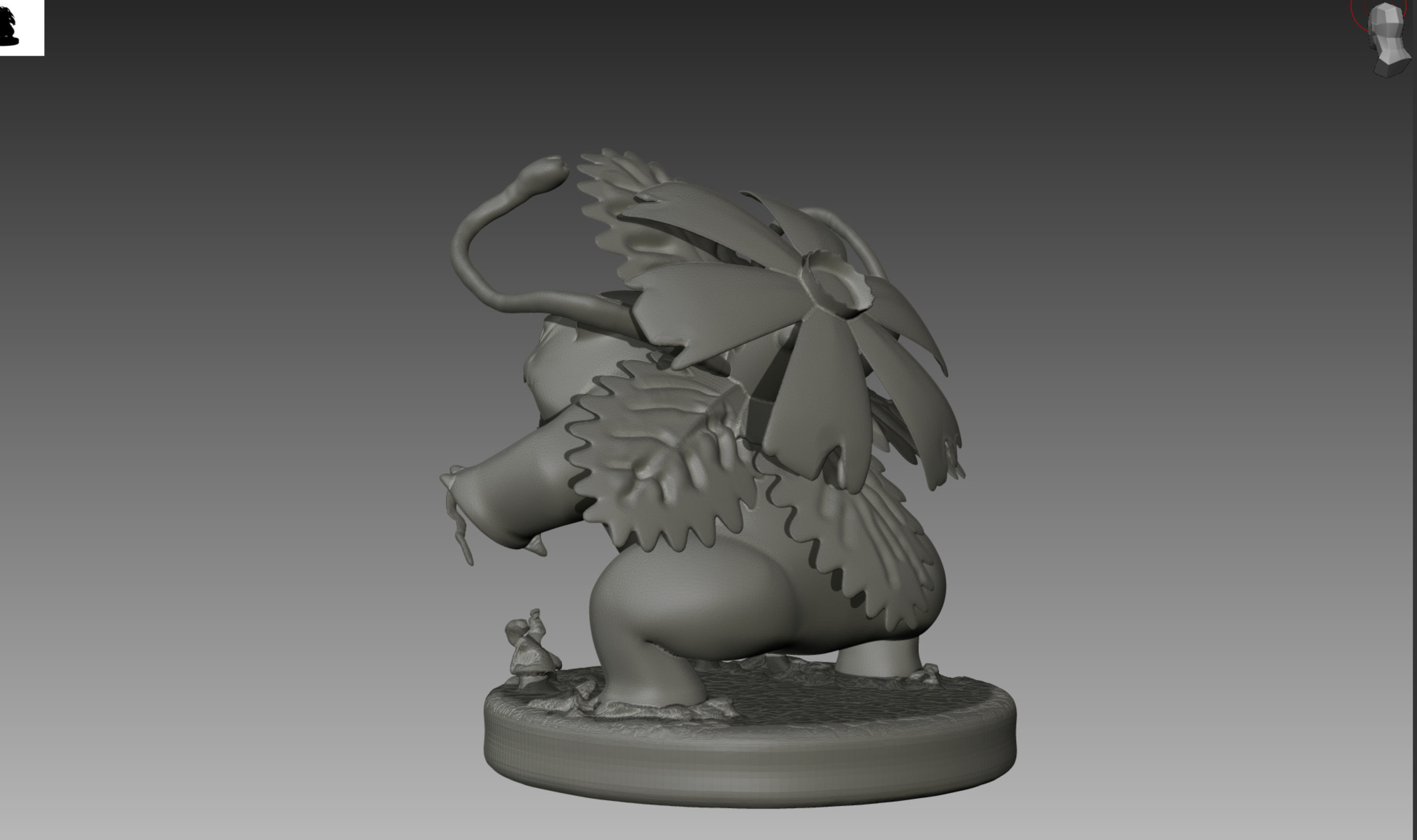 Bulbasaur Ivysaur and Venusaur evolution family value set 3D print model_25