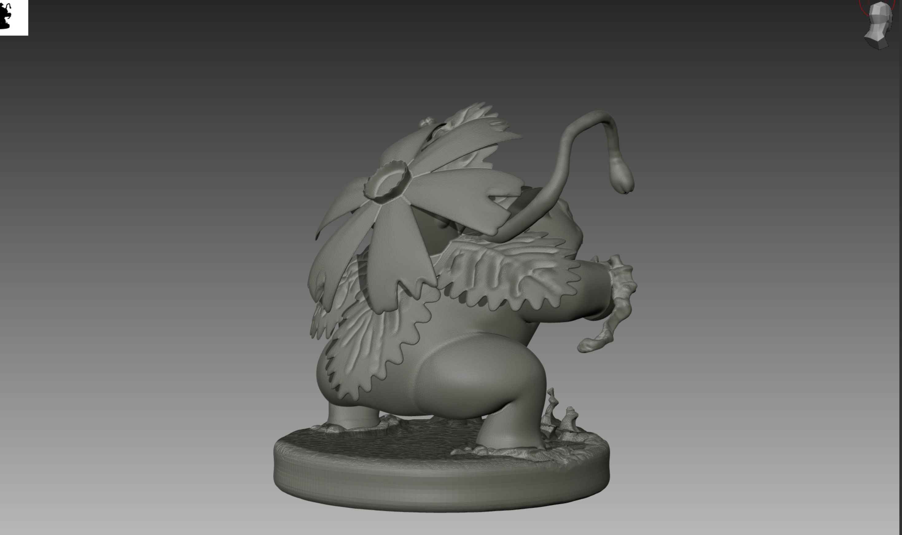 Bulbasaur Ivysaur and Venusaur evolution family value set 3D print model_27