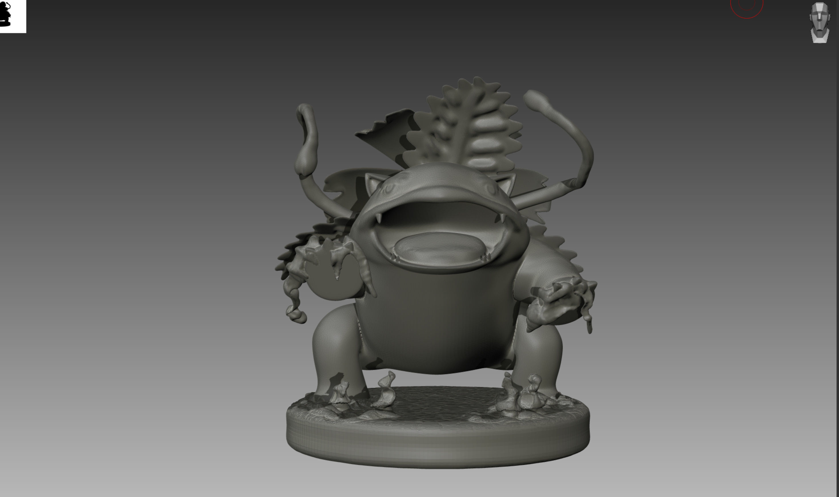 Bulbasaur Ivysaur and Venusaur evolution family value set 3D print model_22